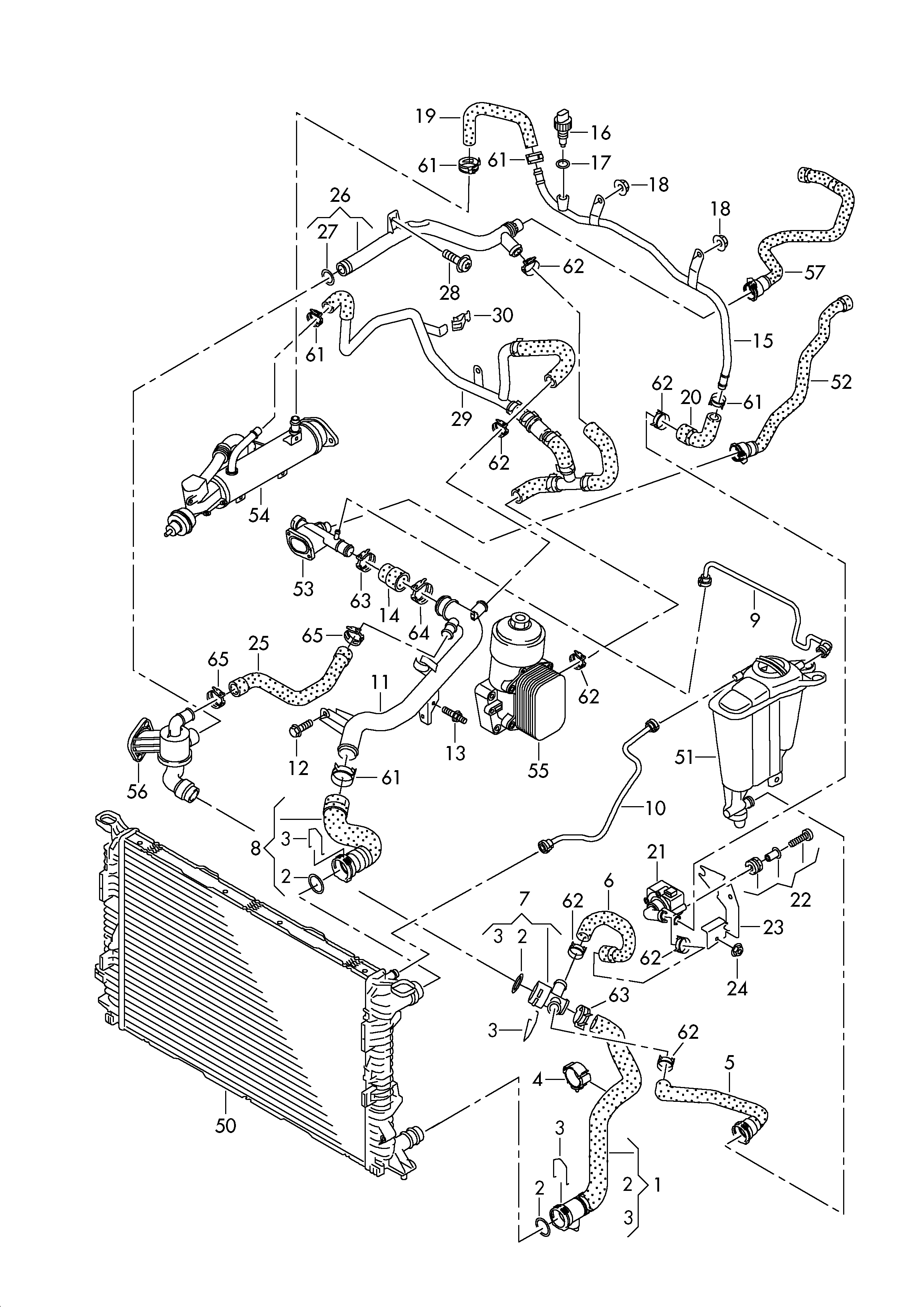 VAG 5N0 965 561 A - Държач, допълнителна водна помпа vvparts.bg