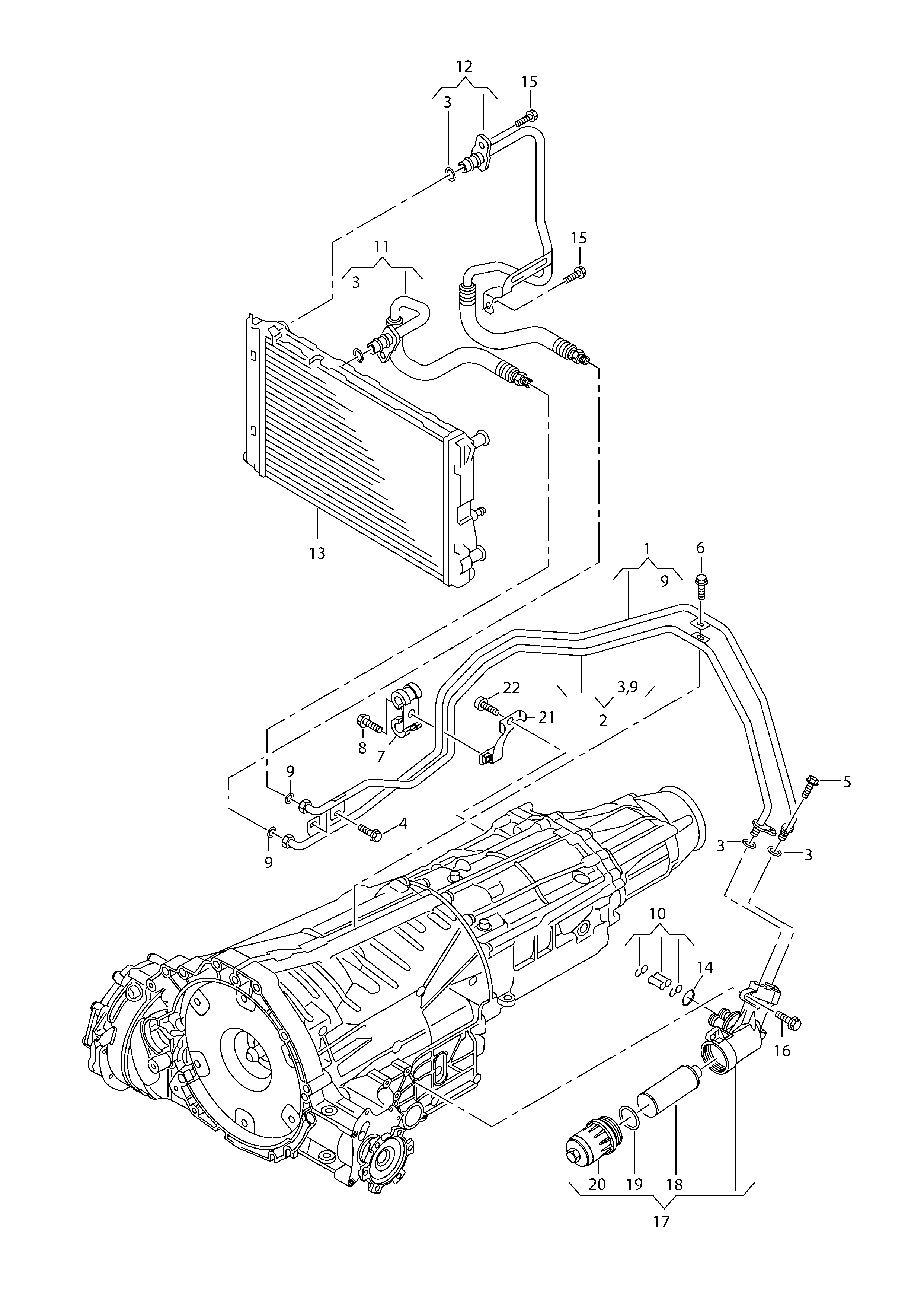 Skoda 0B5 325 240 B - Хидравличен филтър, автоматична предавателна кутия vvparts.bg