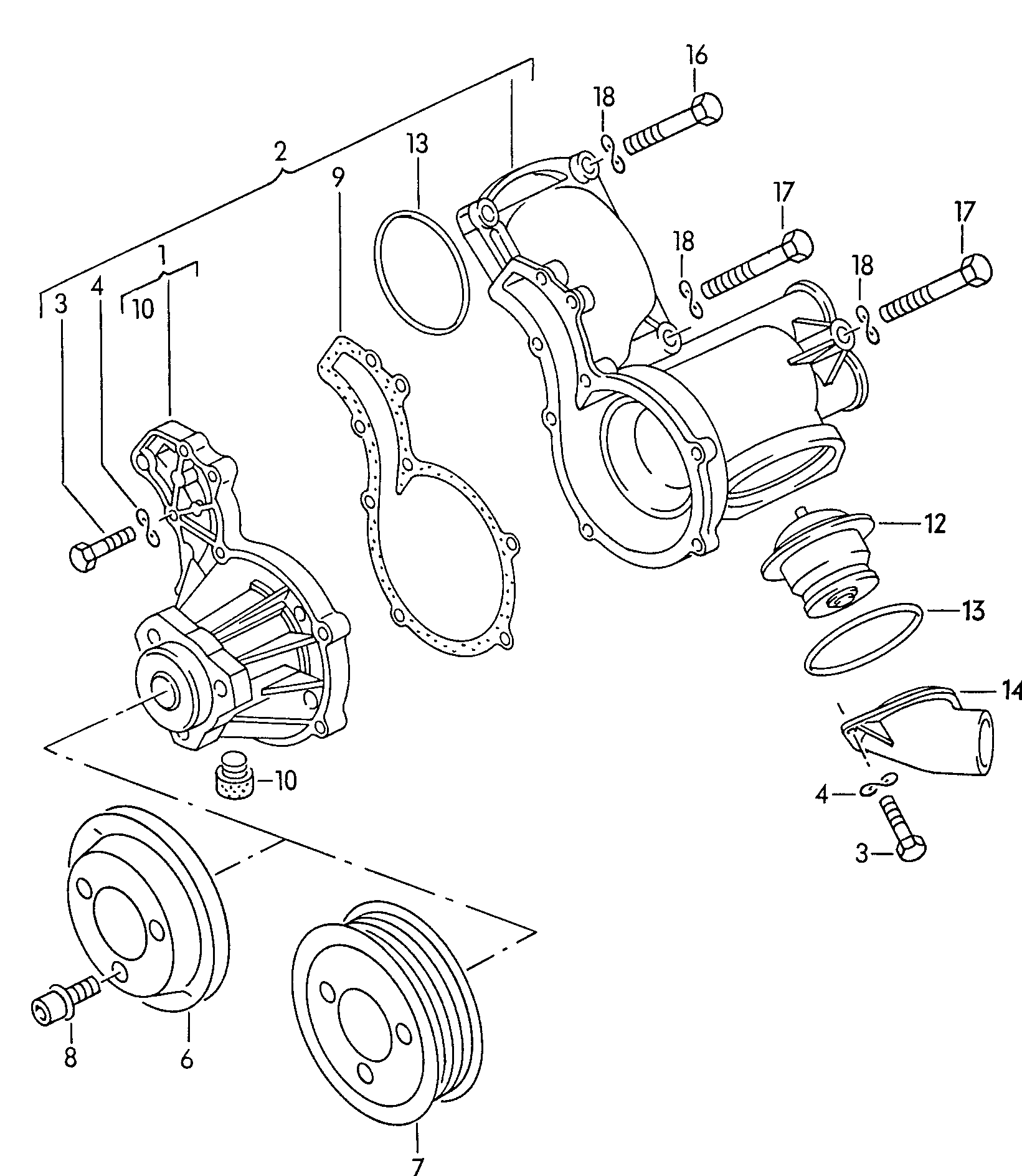 Seat 056 121 113 D - Термостат, охладителна течност vvparts.bg