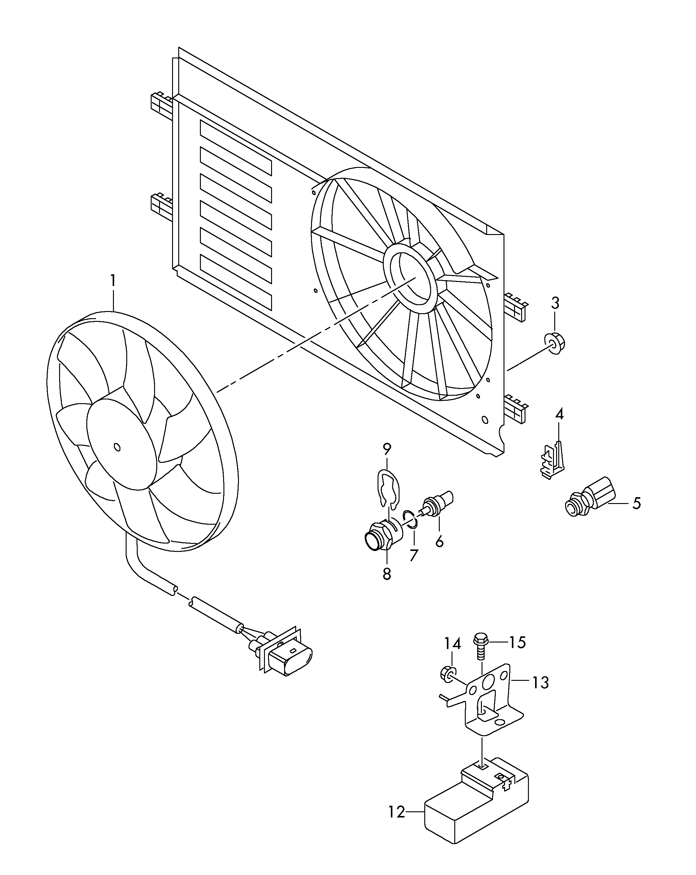 VAG 6R0959455D - Вентилатор, охлаждане на двигателя vvparts.bg