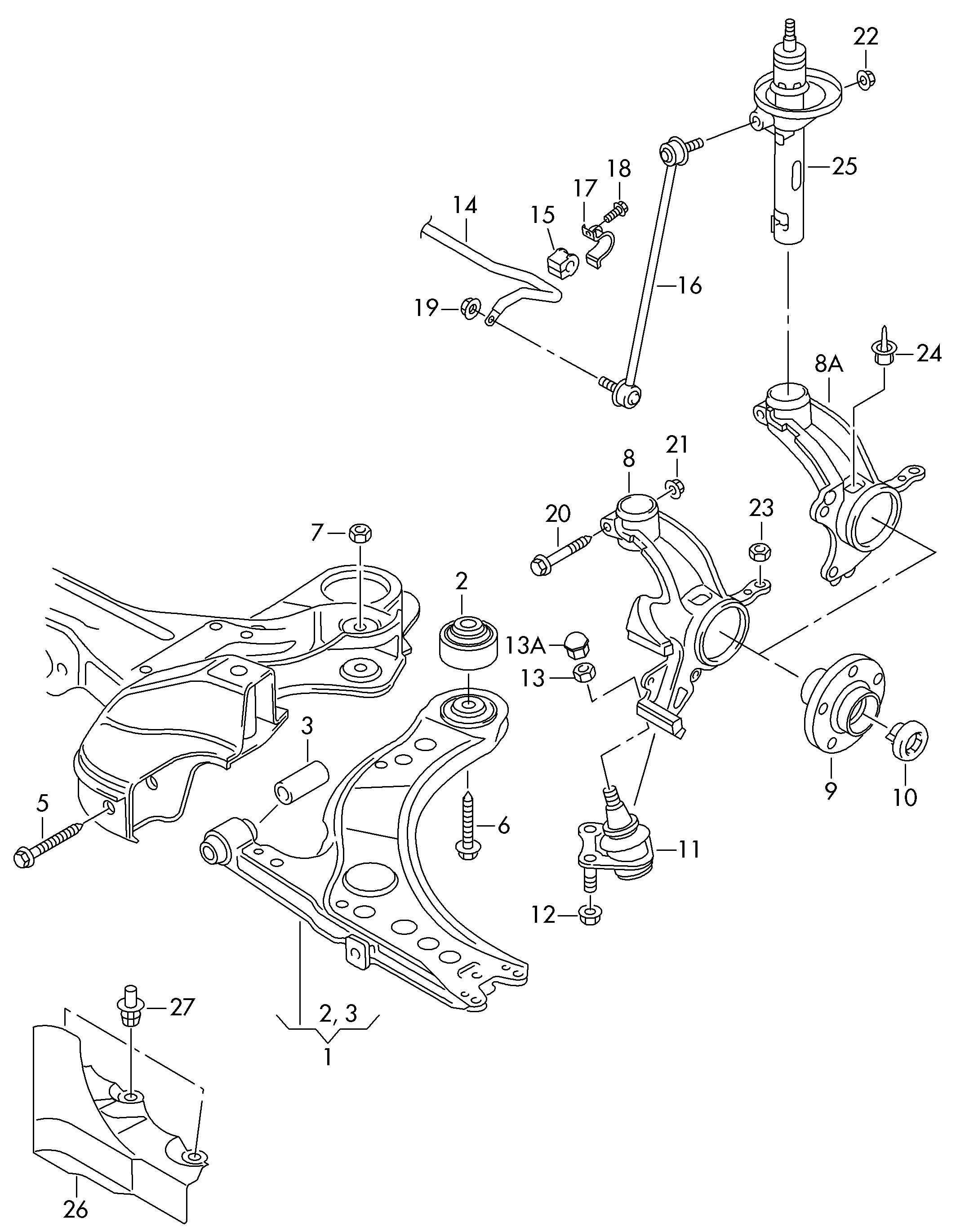 AUDI 6R0407621A - Комплект колесен лагер vvparts.bg