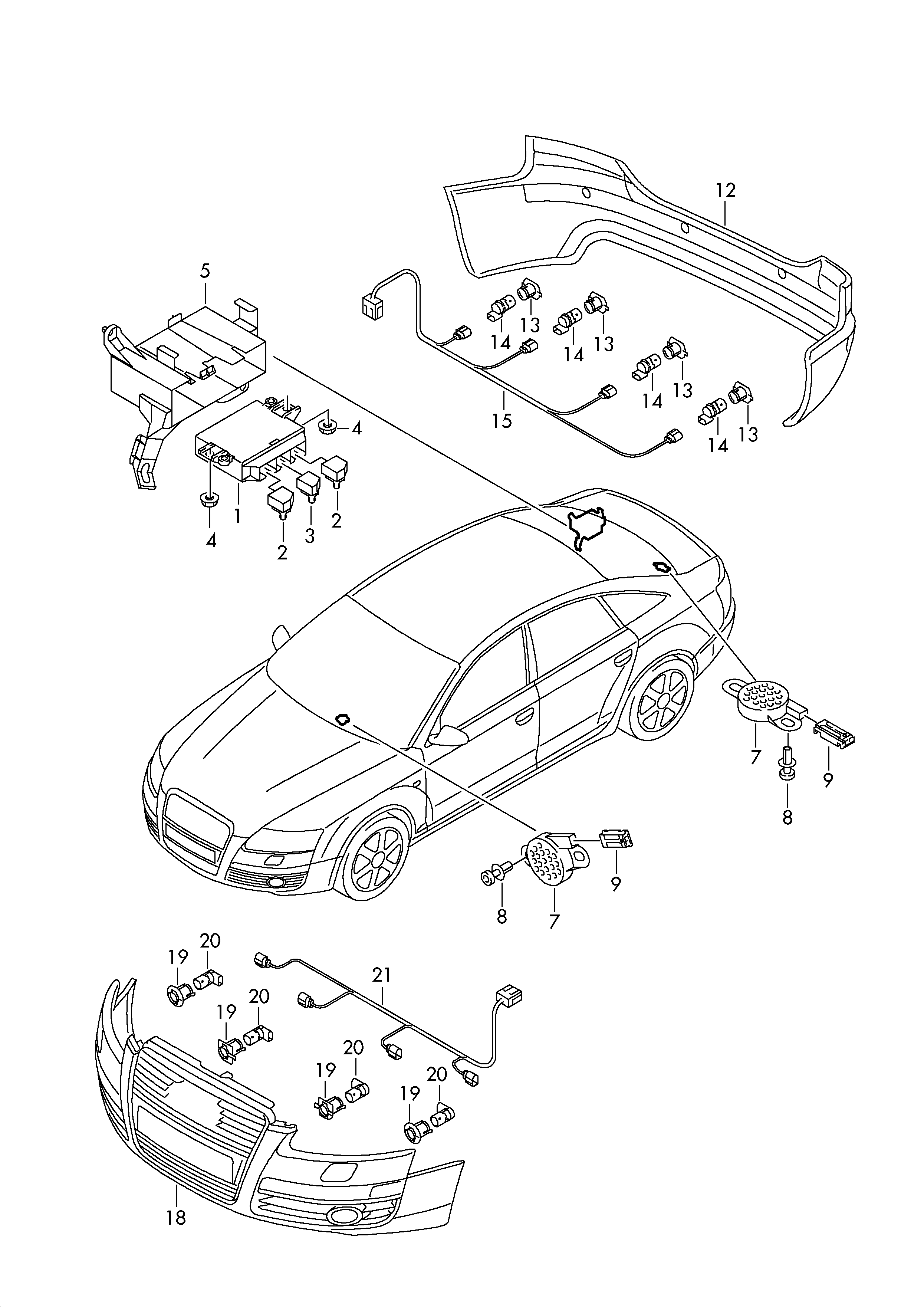 VW 3C0919275P - Датчик, парктроник vvparts.bg