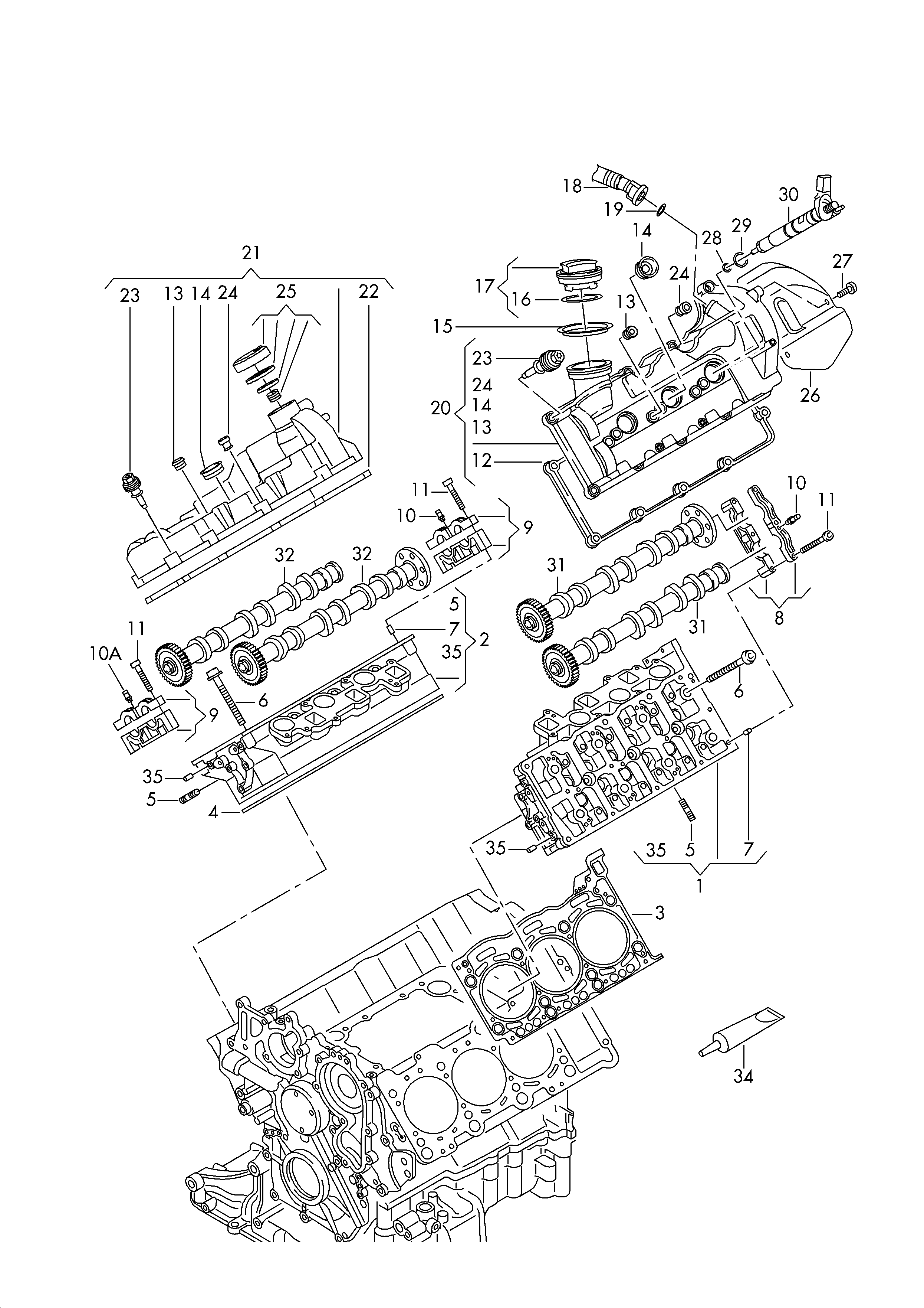 VAG 06J103831 - Корпус на ангернажния блок vvparts.bg