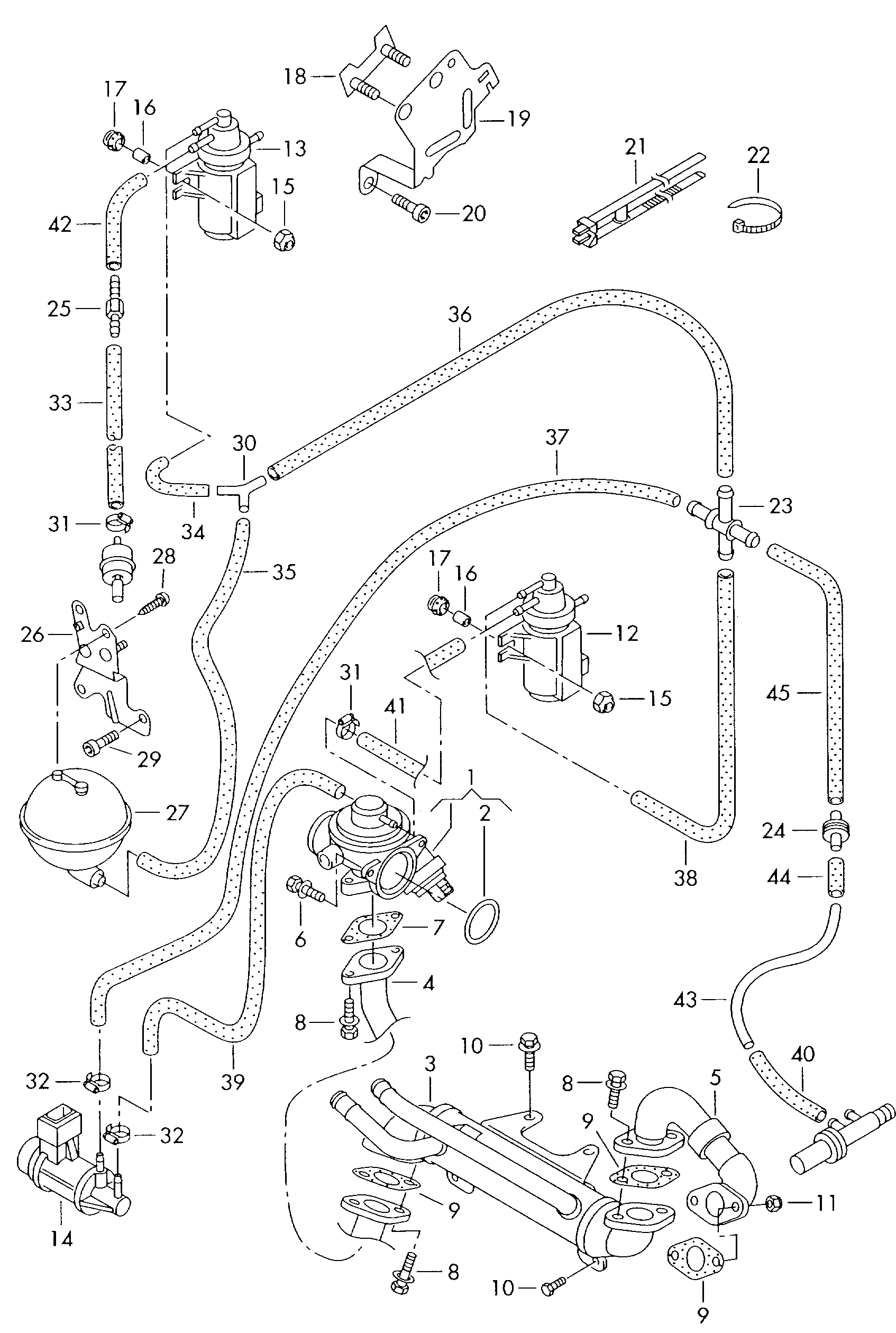 VW N  90927302 - К-кт уплътнения, EGR-система vvparts.bg