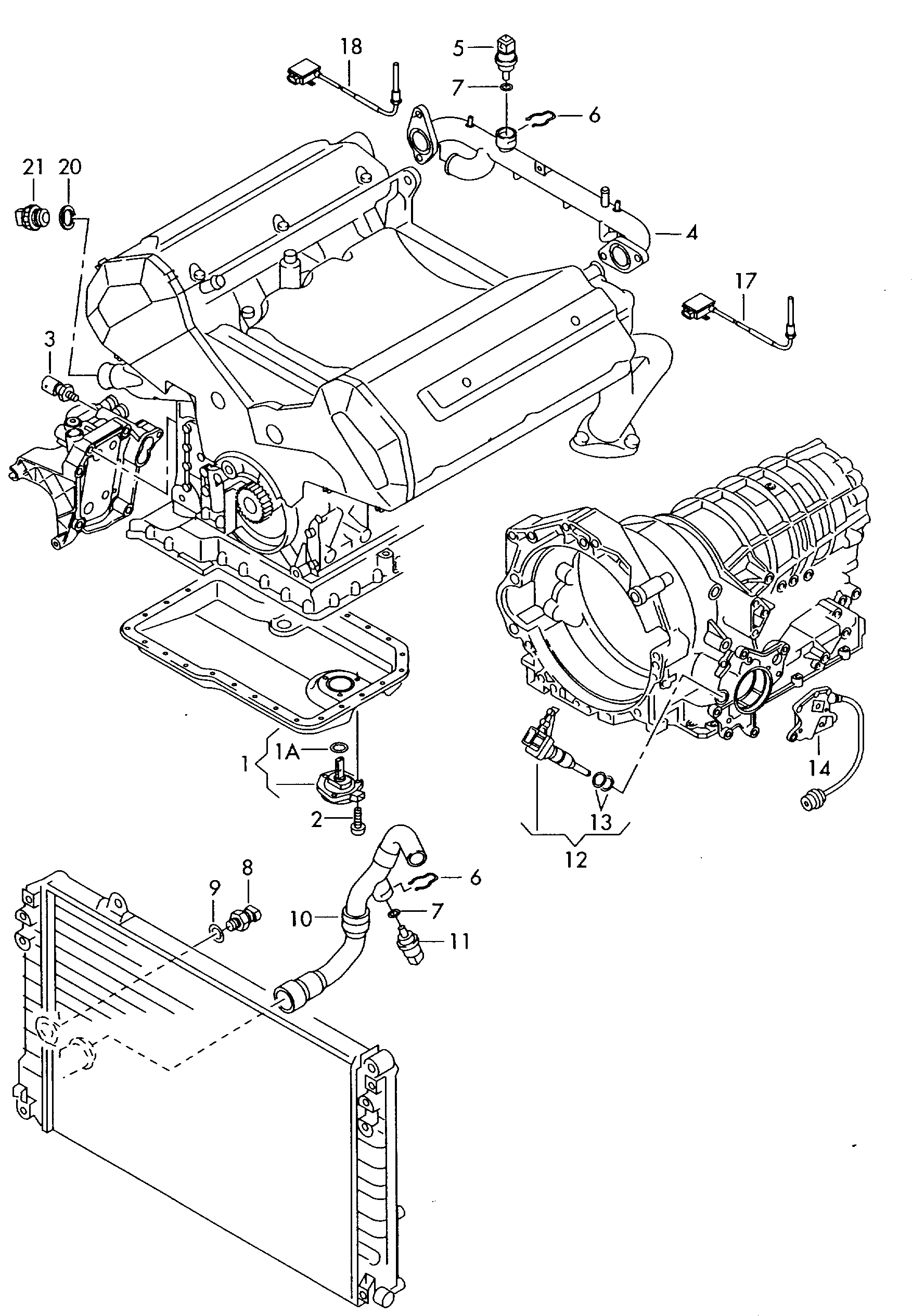 VAG 059 919 563 - Датчик, температура на охладителната течност vvparts.bg