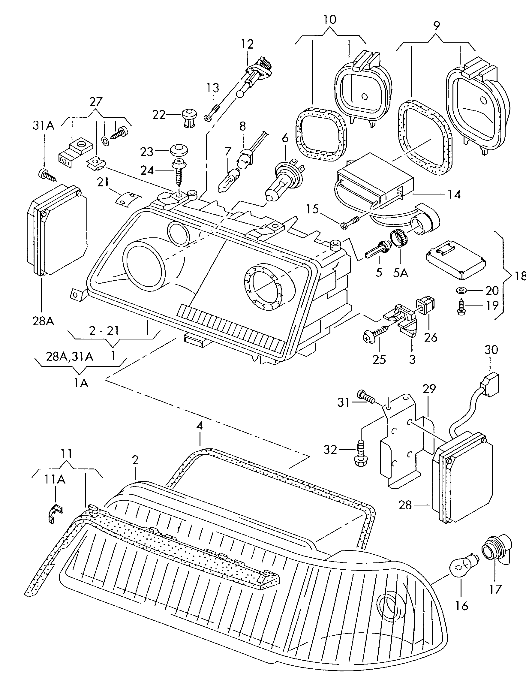 AUDI 4D0 941 473 A - Крушка с нагреваема жичка, фар за дълги светлини vvparts.bg