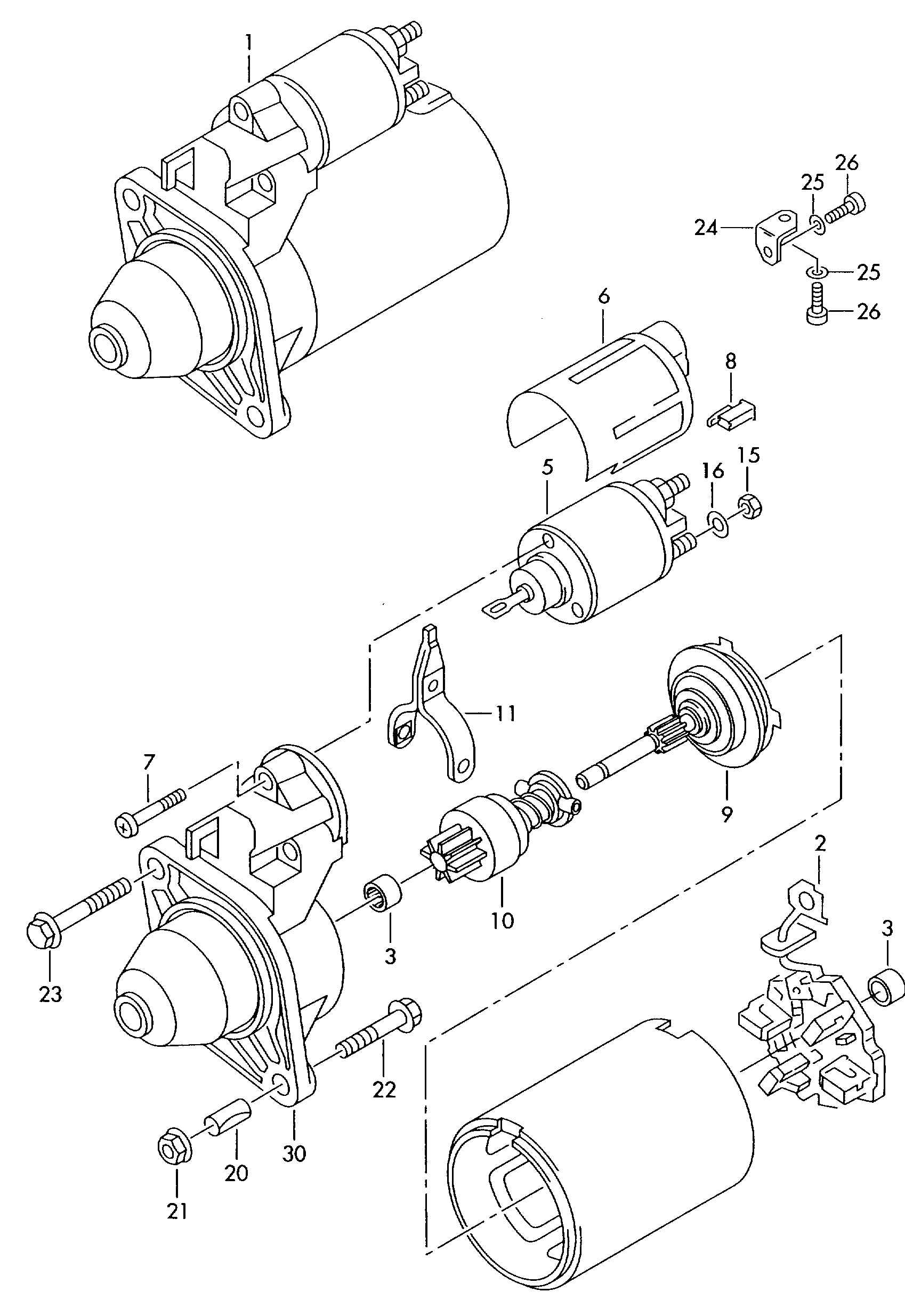 VW 07C 911 023 - Стартер vvparts.bg