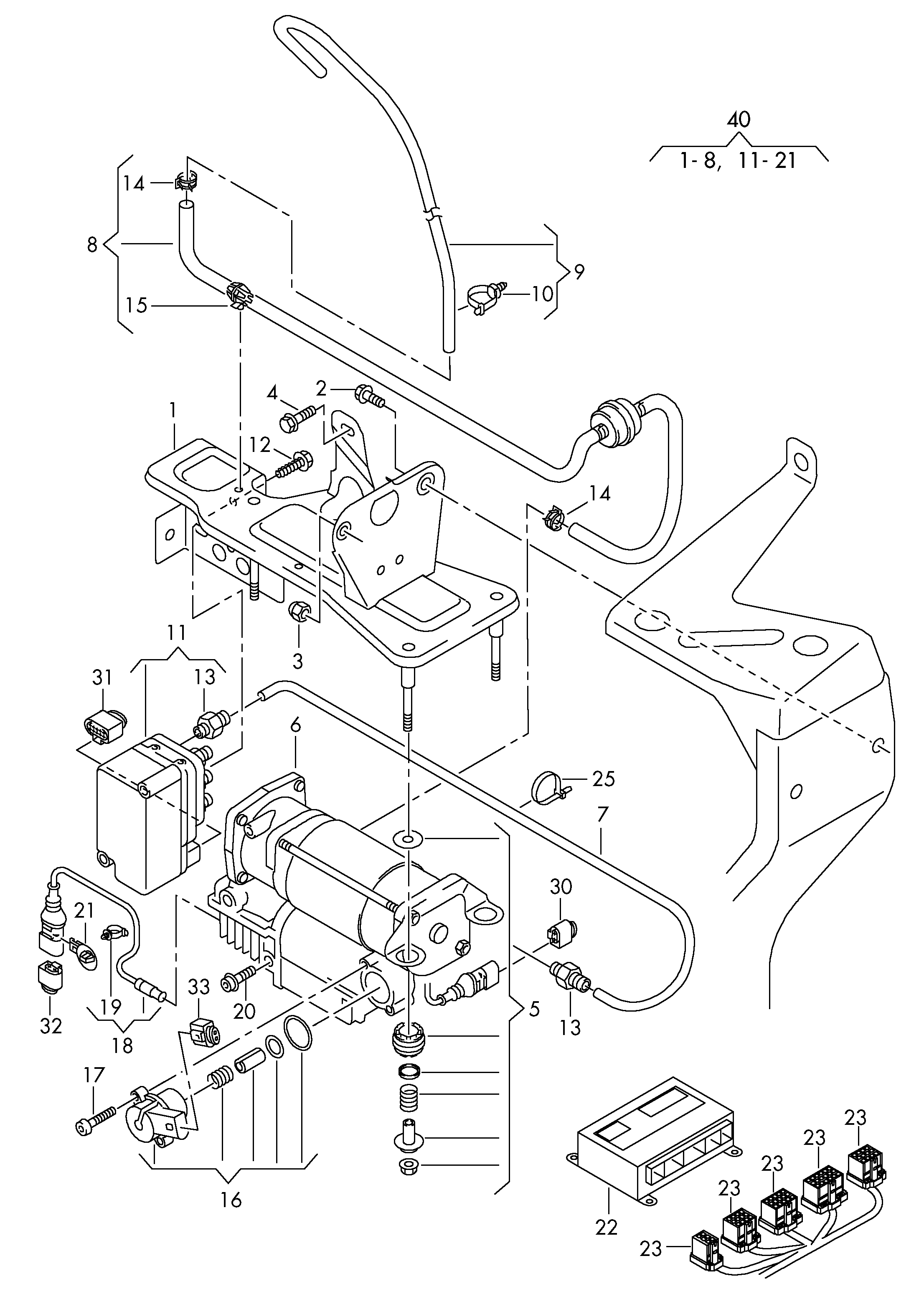 VW 4F0616005E - Компресор, пневматична система vvparts.bg