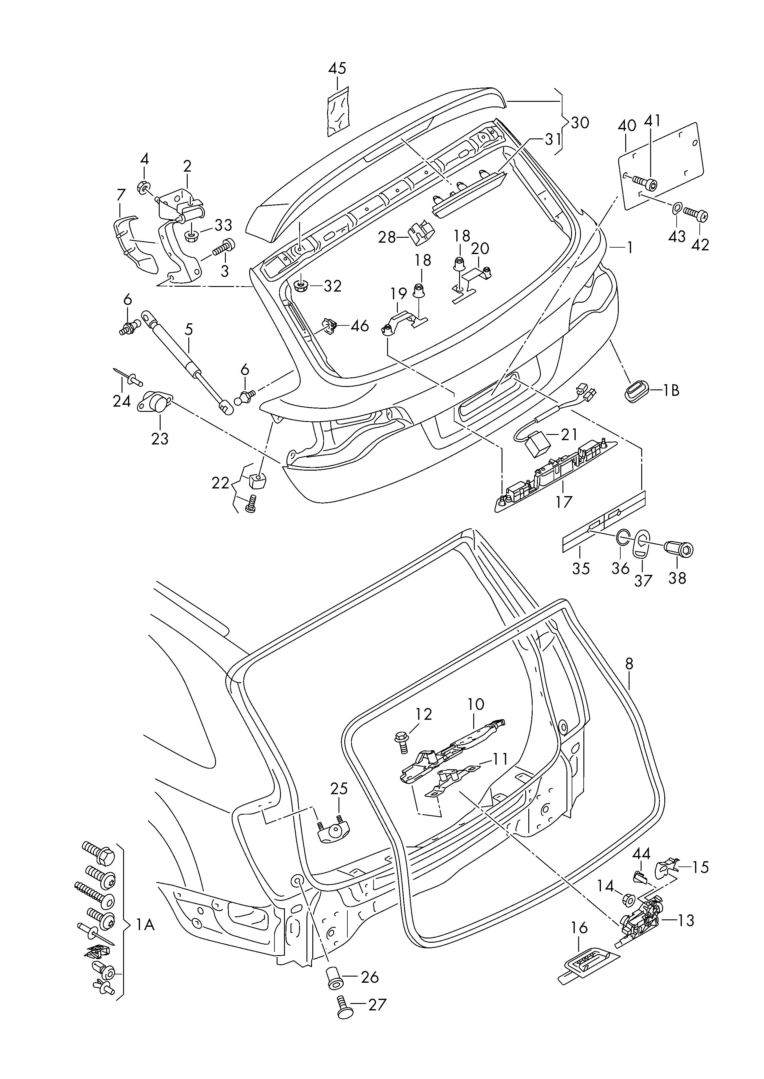 Seat 4L0827552E - Газов амортисьор, багажно / товарно пространство vvparts.bg