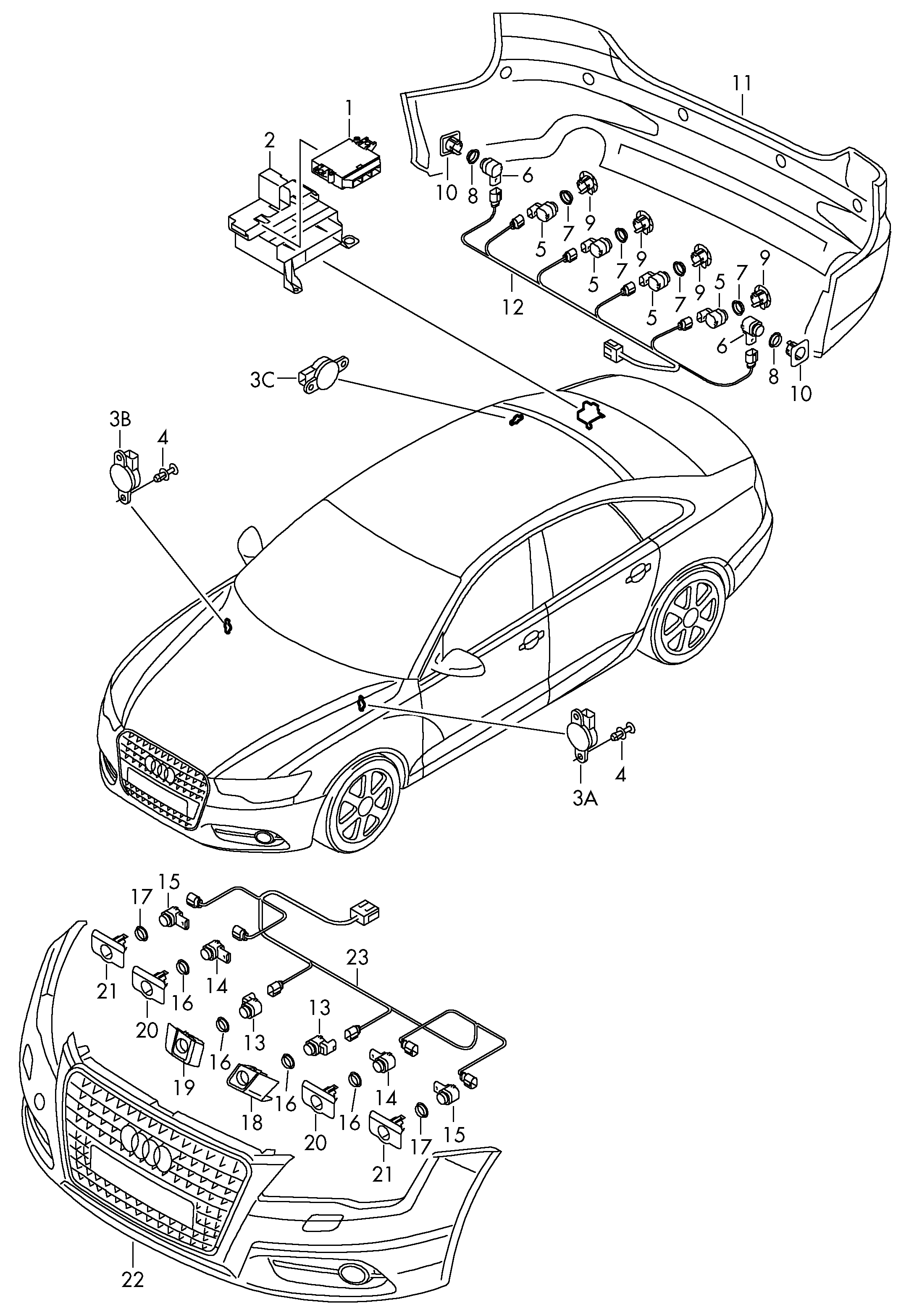 Bentley 1S0919275 - Датчик, парктроник vvparts.bg