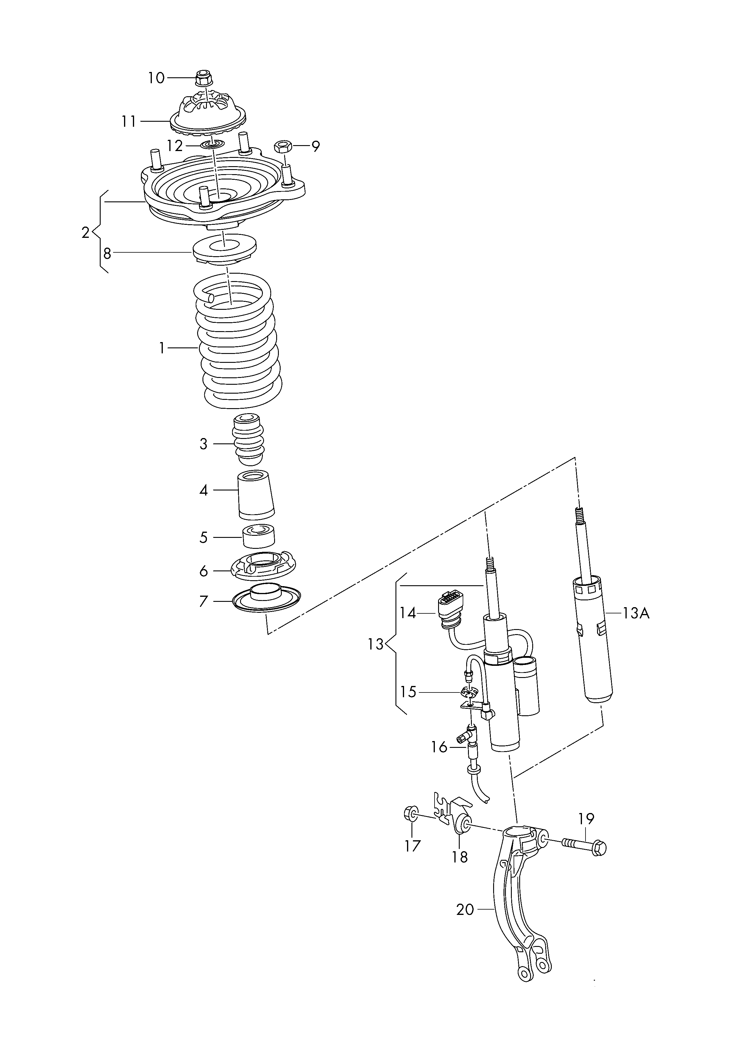 VW 4G0 412 131 - Ударен тампон, окачване (ресьори) vvparts.bg