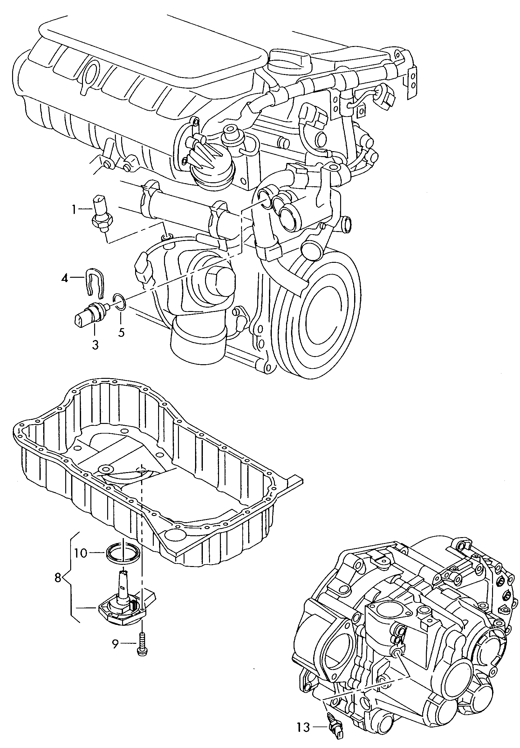 Skoda 038 919 081 M - Датчик, налягане на маслото vvparts.bg