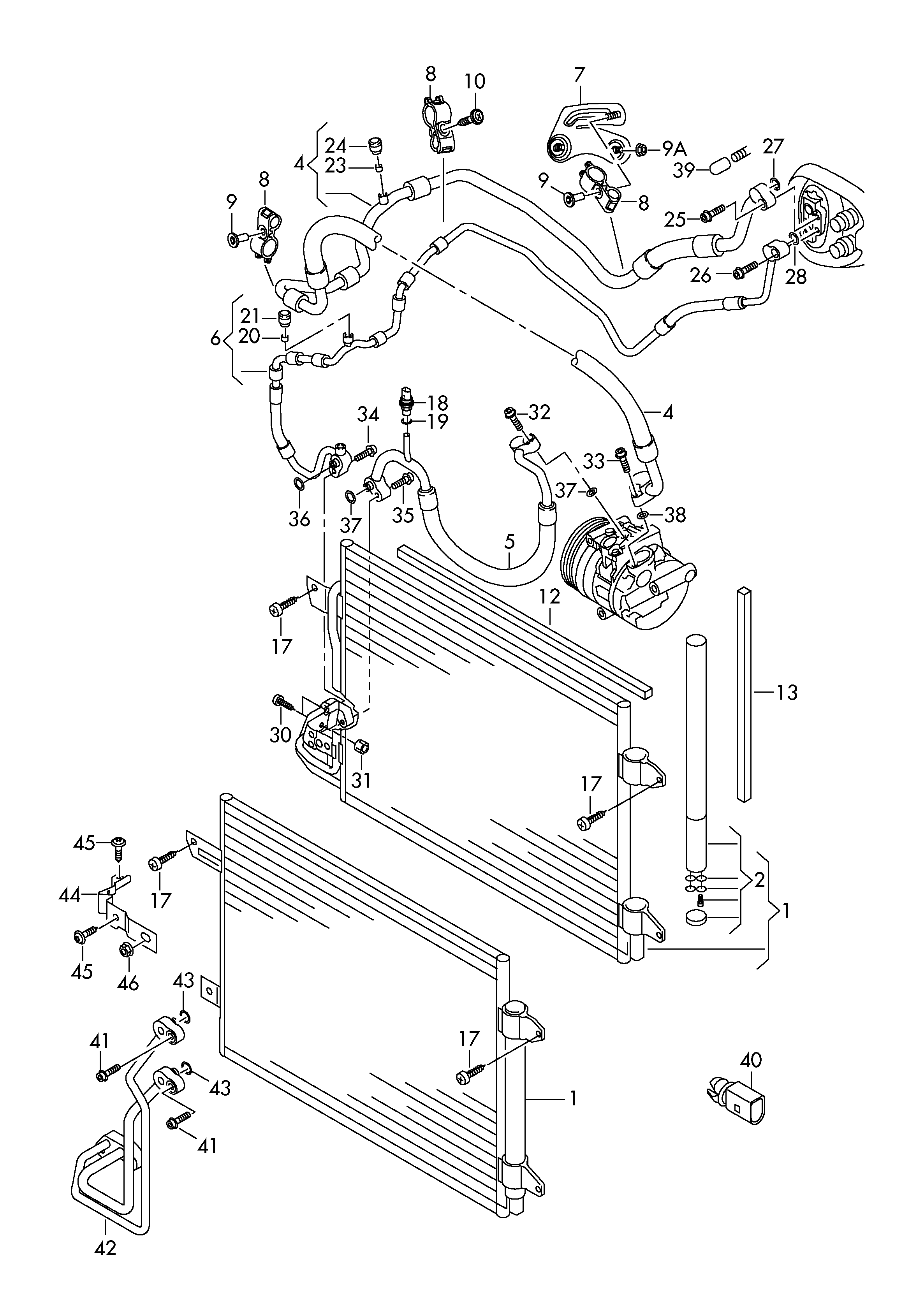 VAG 1K0820411AK - Кондензатор, климатизация vvparts.bg