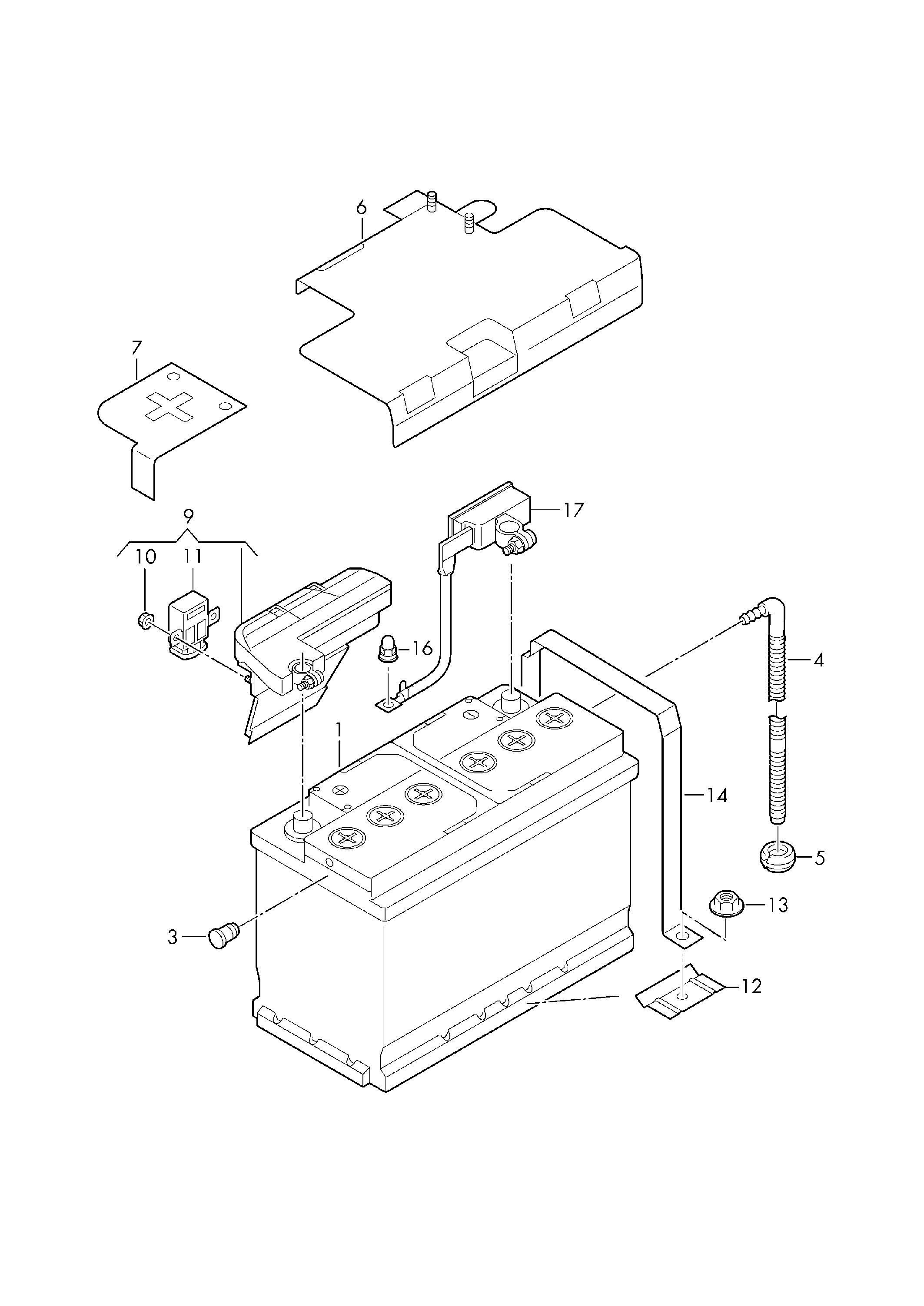 Seat 000 915 105 DH - Стартов акумулатор vvparts.bg