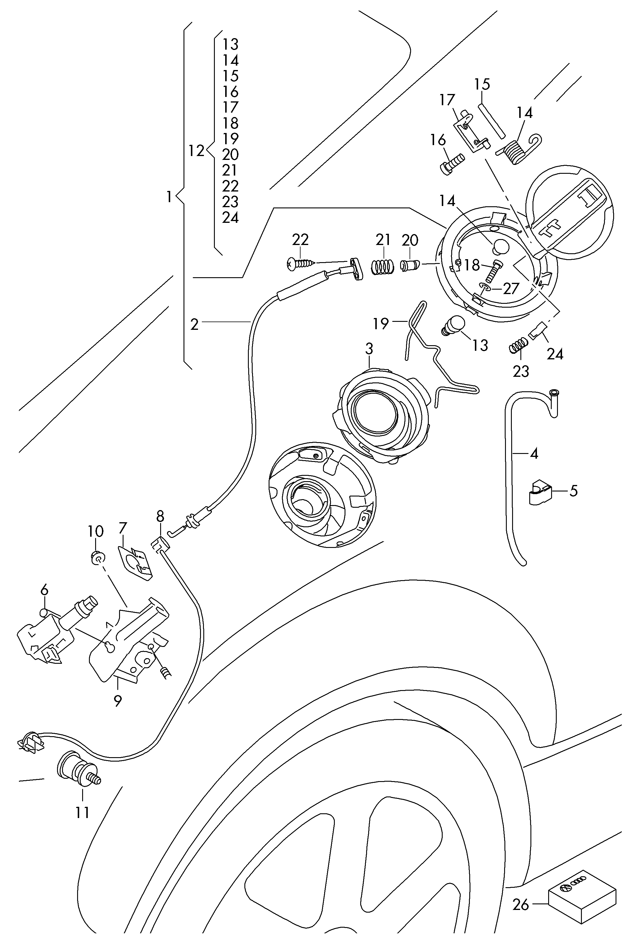 Skoda 1C0 810 773 - Регулиращ елемент, централно заключване vvparts.bg