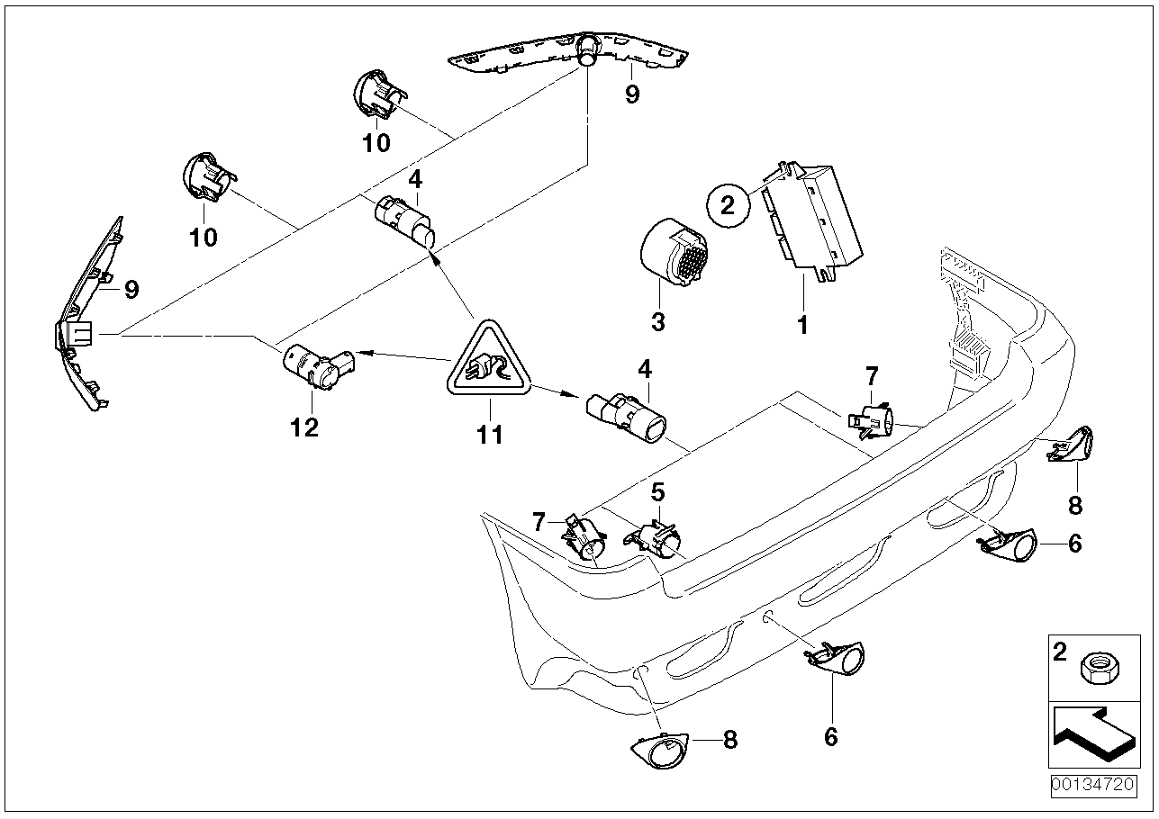 BMW 66 21 6 902 182 - Датчик, парктроник vvparts.bg