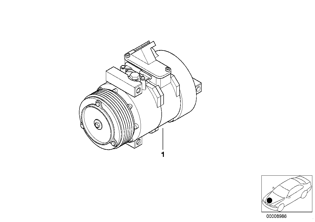 BMW 64 52 8 377 067 - Компресор, климатизация vvparts.bg