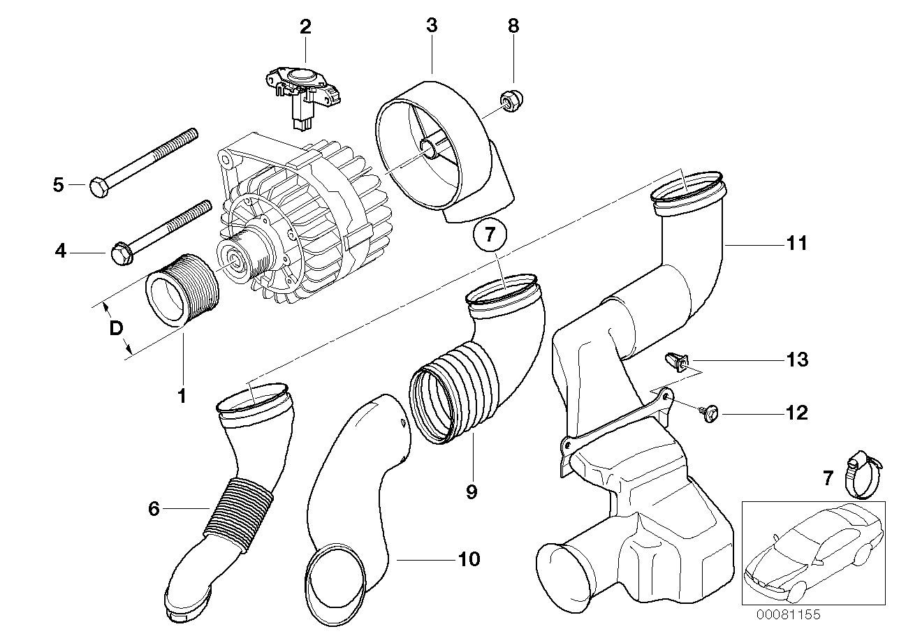 BMW 12317551153 - Регулатор на генератор vvparts.bg