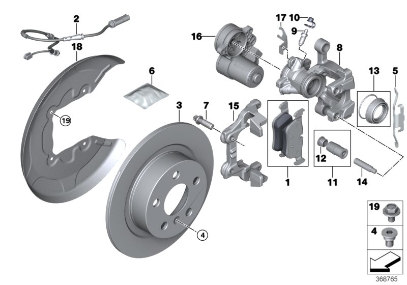 BMW (BRILLIANCE) 34 35 6 865 612 - Предупредителен контактен сензор, износване на накладките vvparts.bg