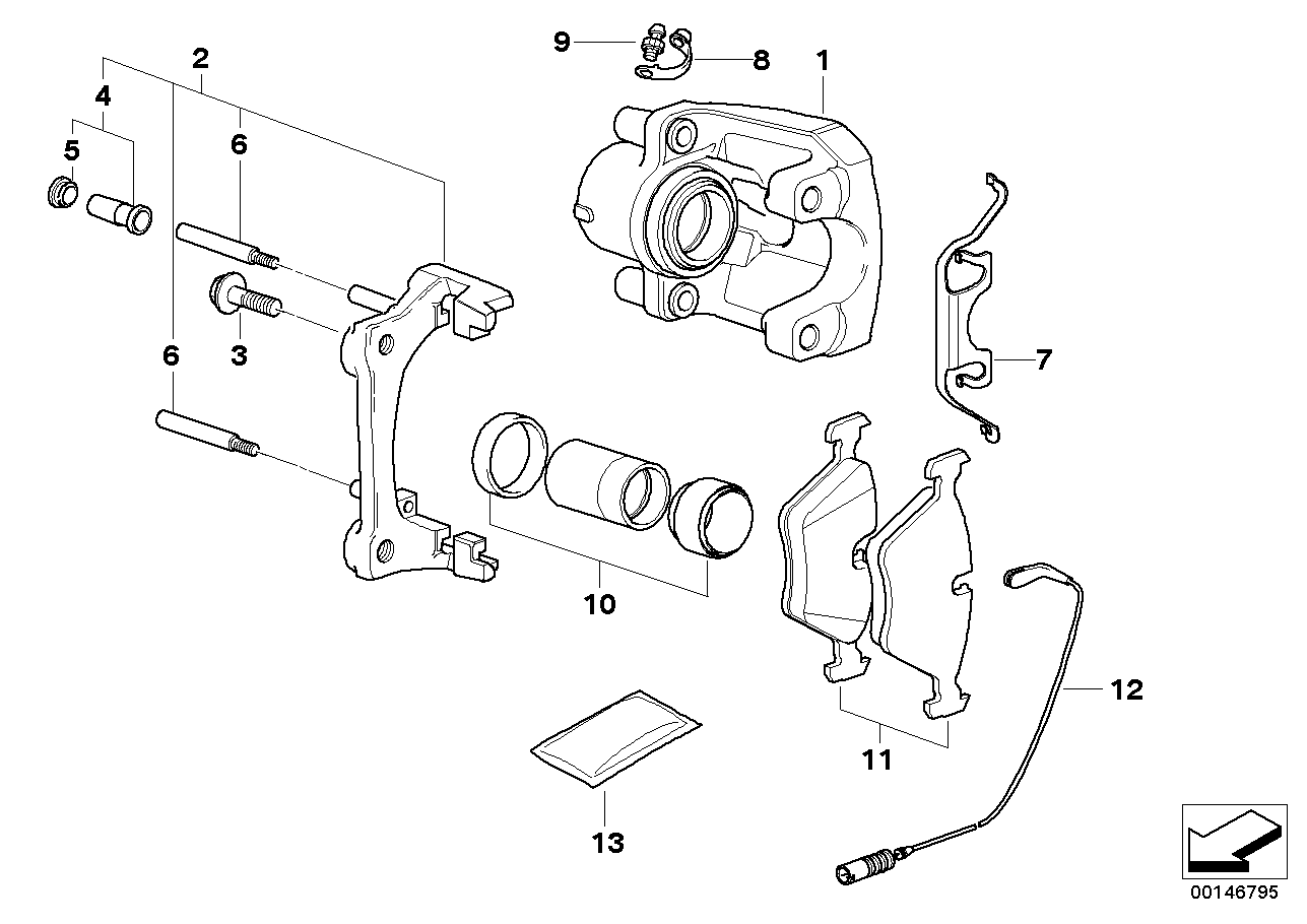 BMW 34 21 6 765 212 - Ремонтен комплект, спирачен апарат vvparts.bg