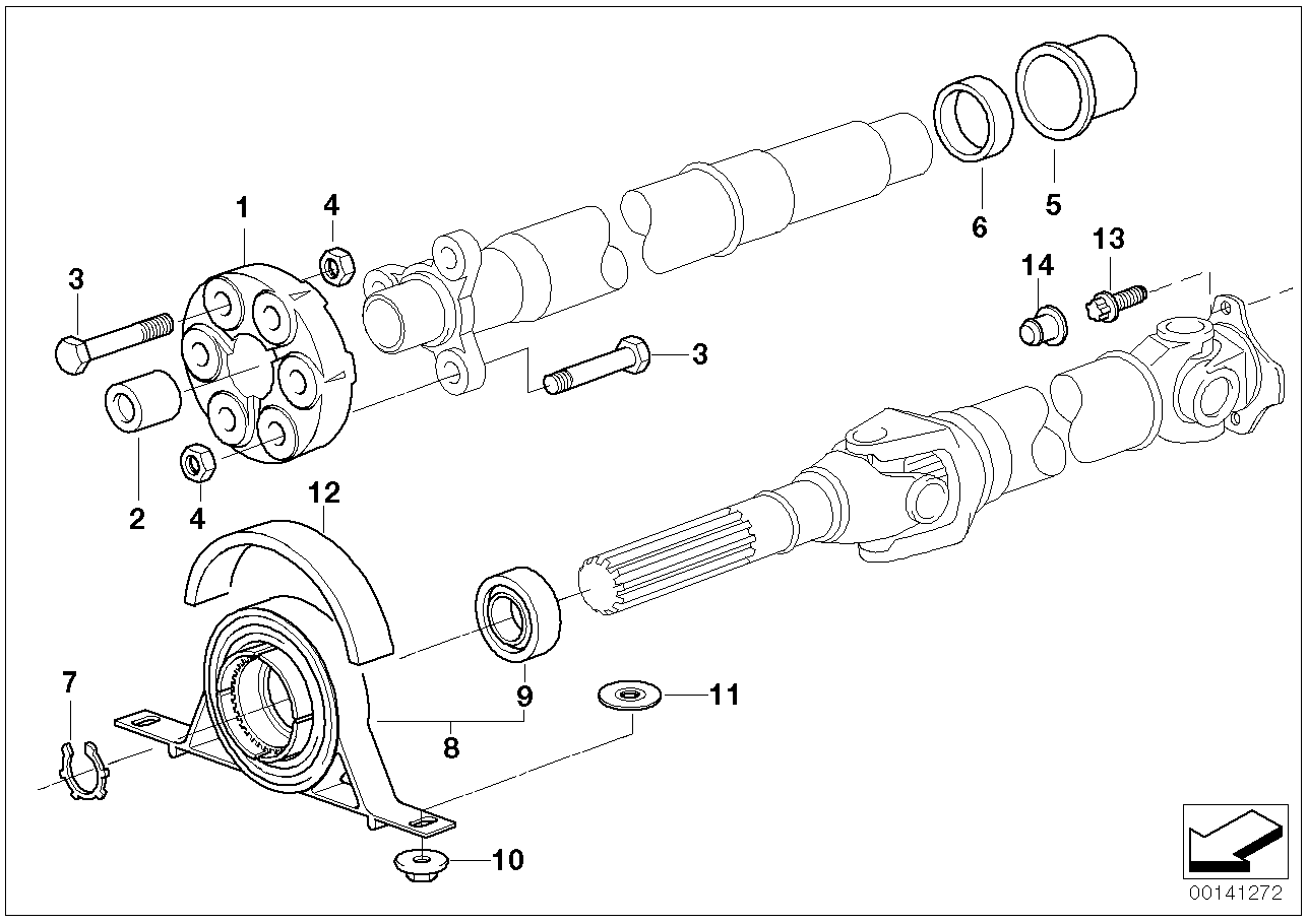 BMW 26 12 1 229 317 - Опора карданен вал vvparts.bg