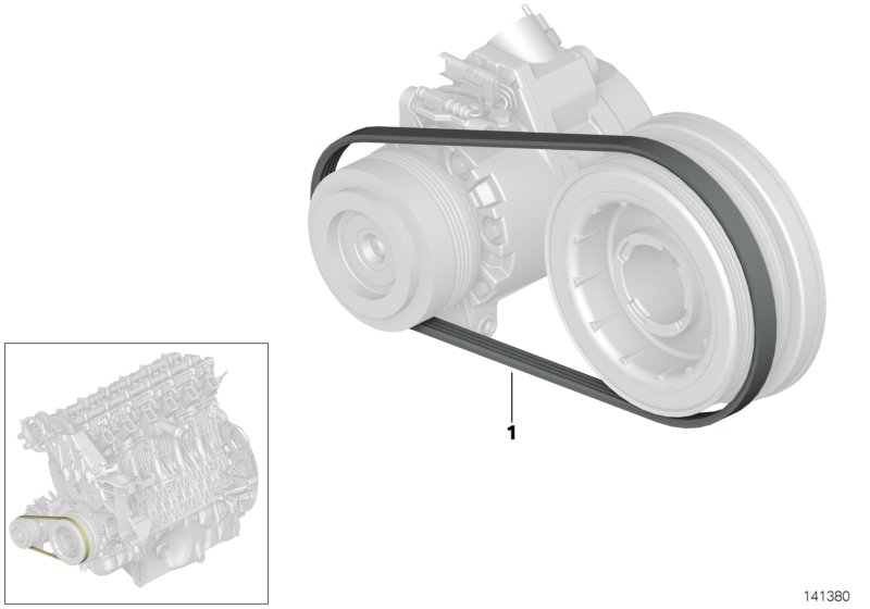 BMW 64557809801 - Пистов ремък vvparts.bg