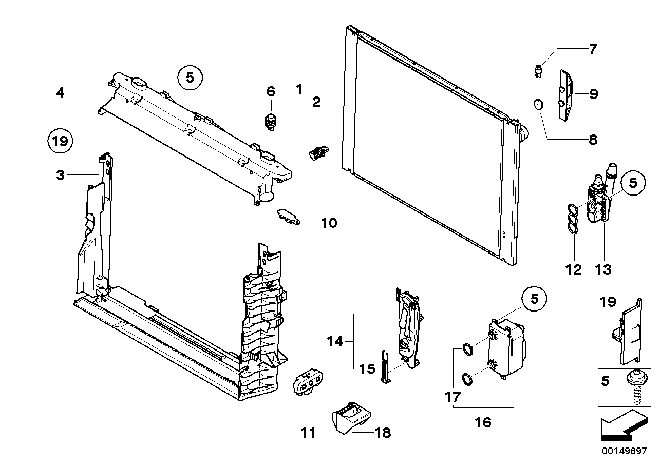 BMW 17 11 7 585 440 - Радиатор, охлаждане на двигателя vvparts.bg