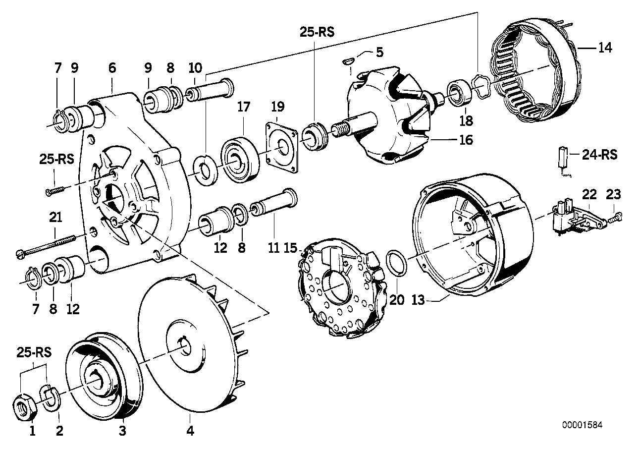 BMW 12 31 1 268 409 - Изправител, генератор vvparts.bg