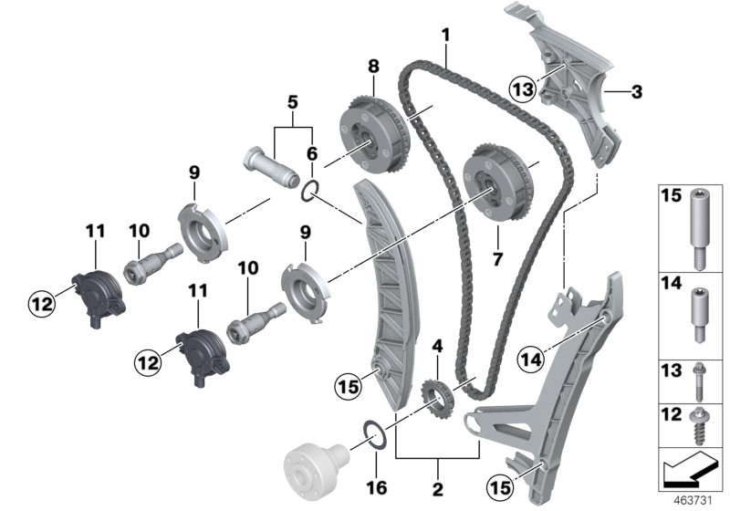 BMW 11 31 8 685 091 - Обтегач, ангренажна верига vvparts.bg