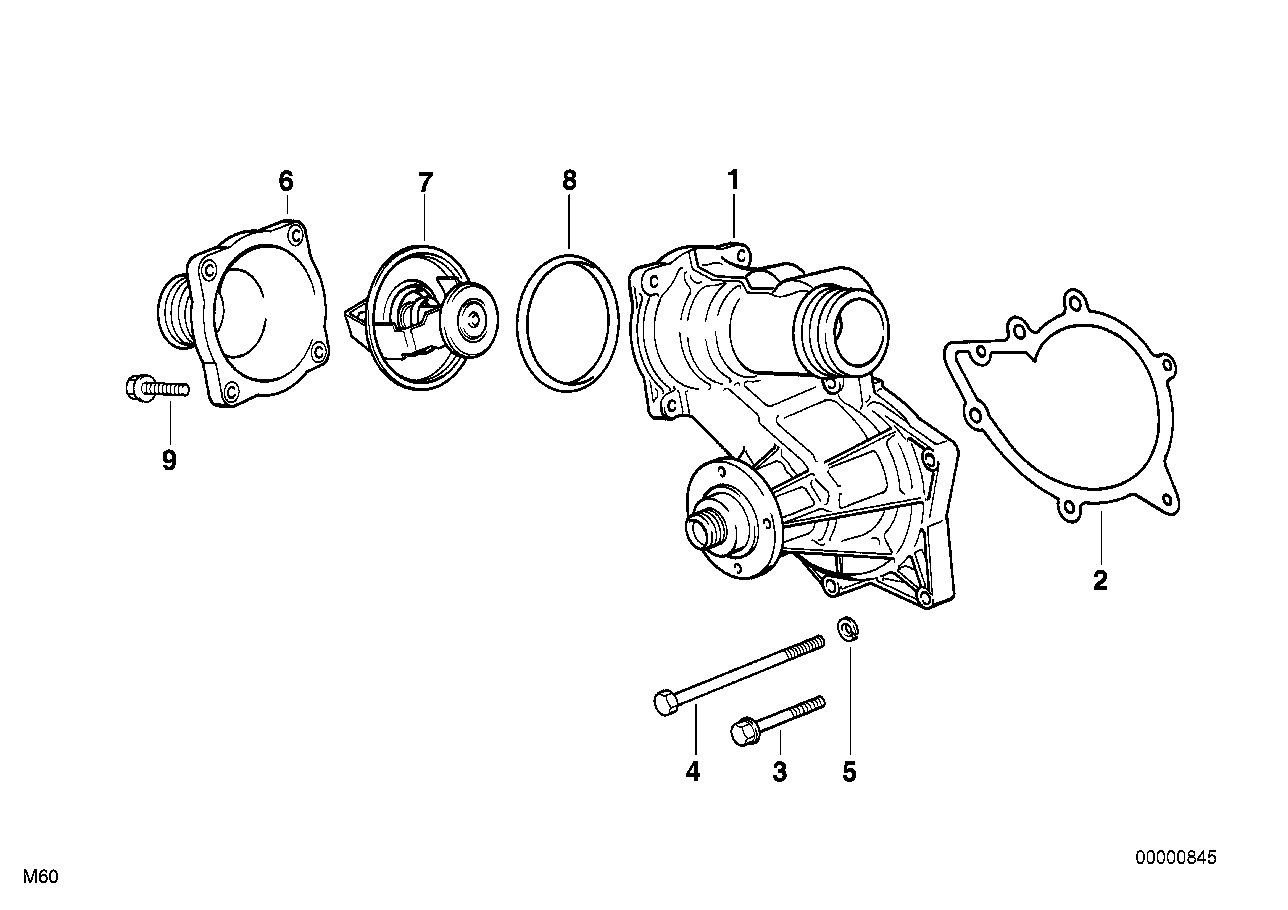 Mini 11 51 0 004 164 - Coolant pump, mechanical vvparts.bg