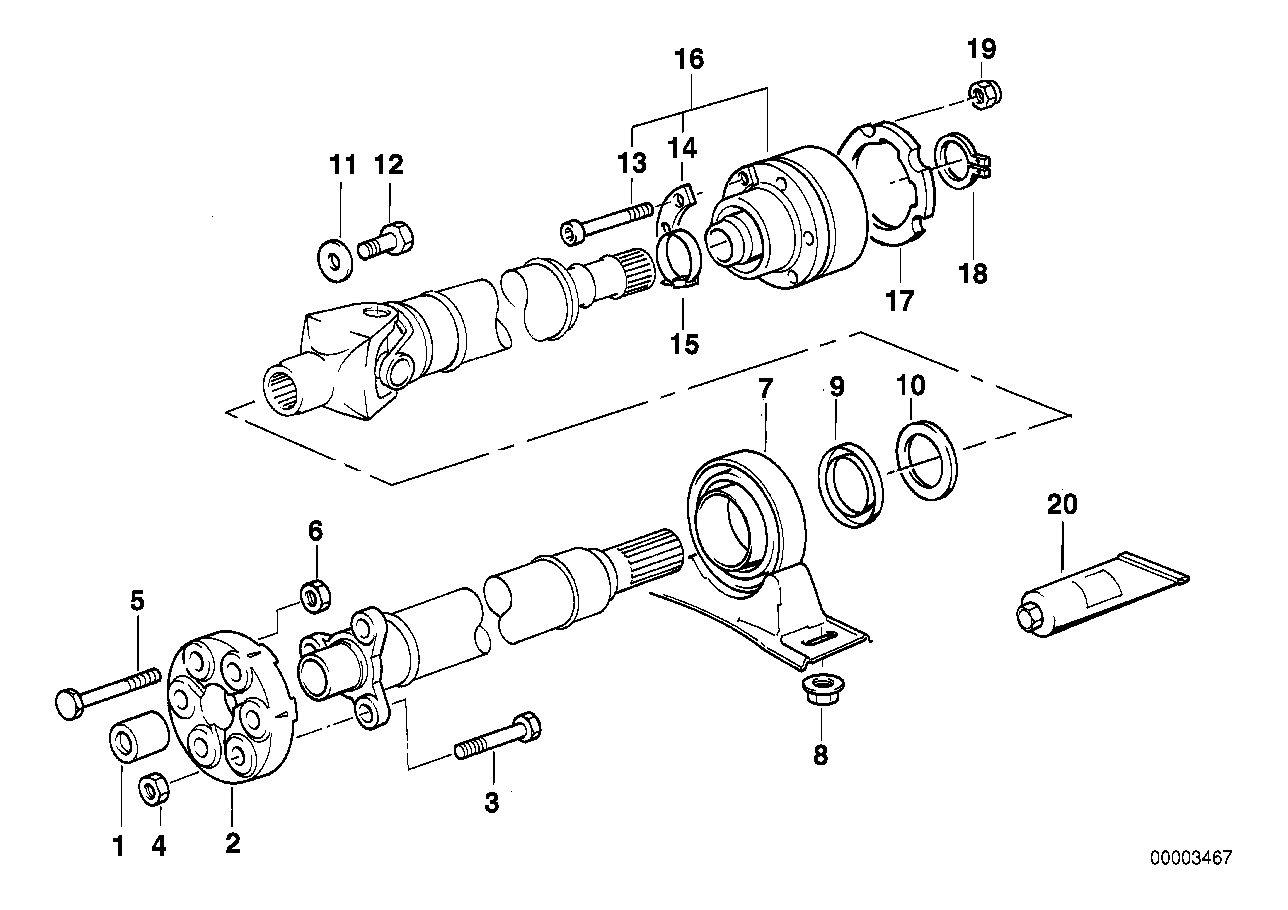 BMW 26 12 1 227 997 - Опора карданен вал vvparts.bg