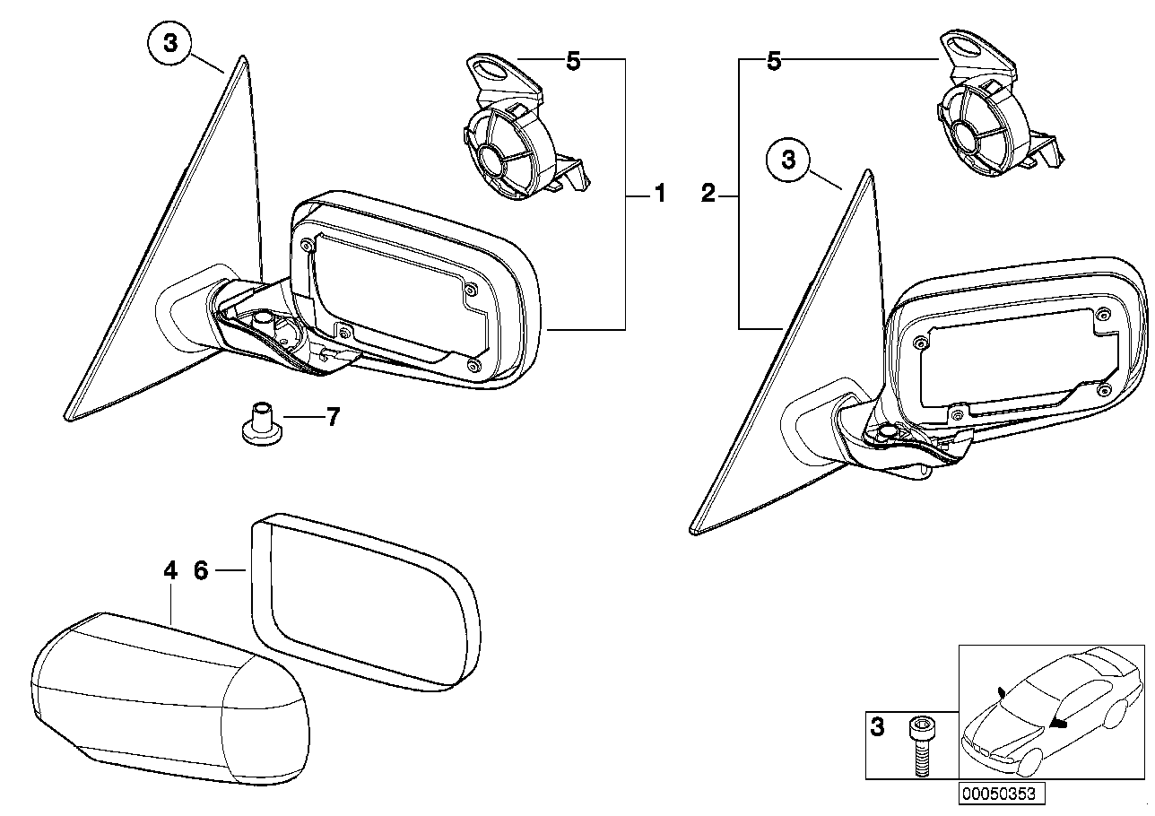 BMW 51168238375 - Външно огледало vvparts.bg