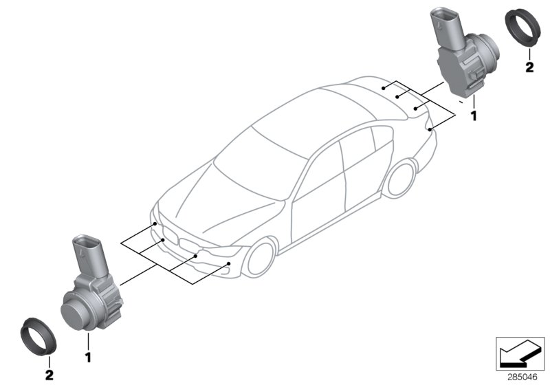 BMW 66 20 9 261 592 - Датчик, парктроник vvparts.bg