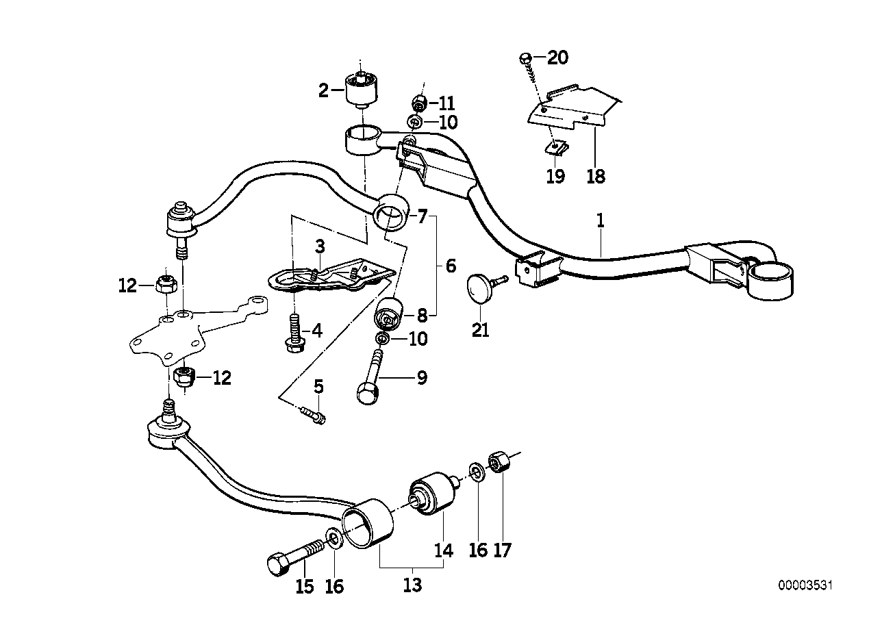 BMW 31 12 1 139 999 - Носач, окачване на колелата vvparts.bg