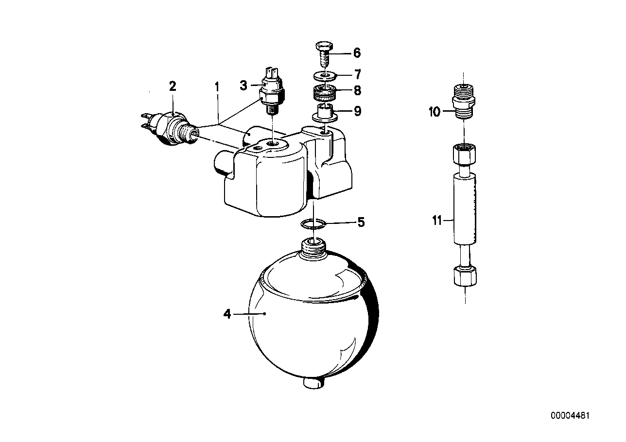 BMW 34 33 1 162 054 - Акумулатор на налягане, спирачна система vvparts.bg