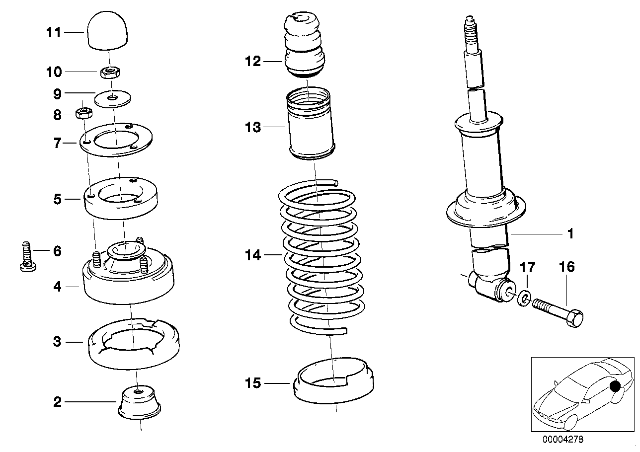 BMW 33 52 1 132 088 - Тампон на макферсън vvparts.bg