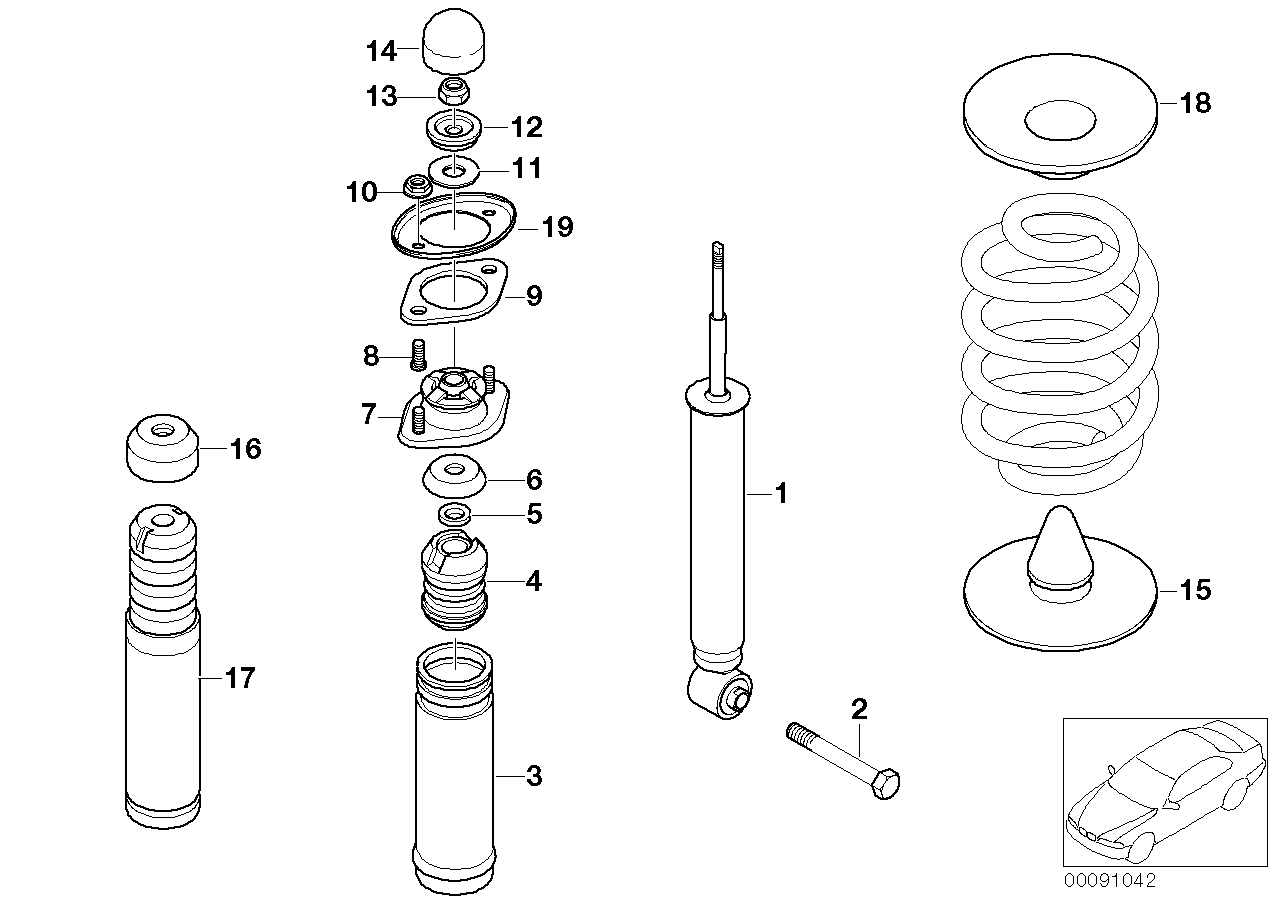 BMW 33 52 2 282 461 - Амортисьор vvparts.bg