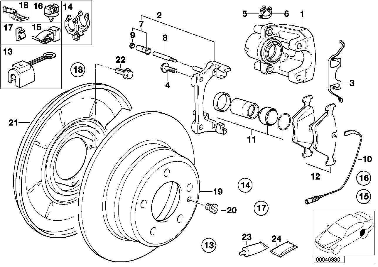 Rover 34 21 1 160 333 - Caliper housing left vvparts.bg