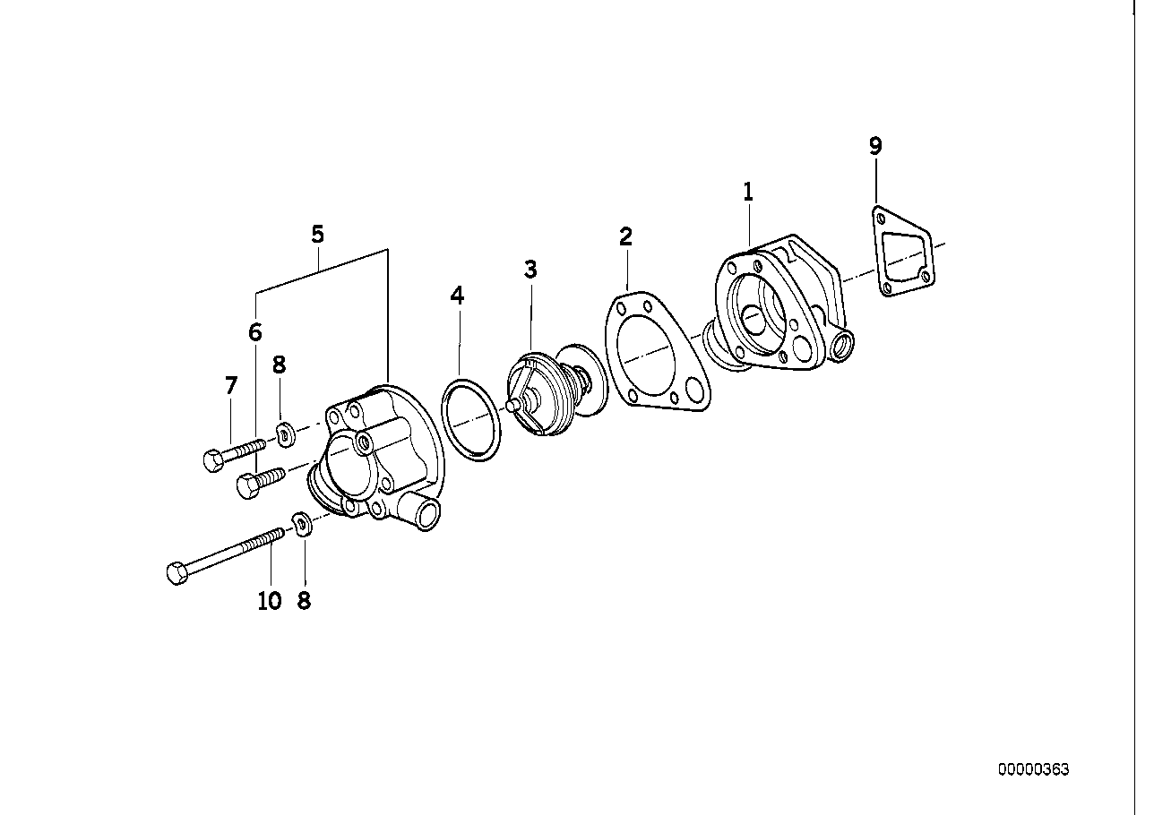 BMW 11 53 1 265 085 - Термостат, охладителна течност vvparts.bg