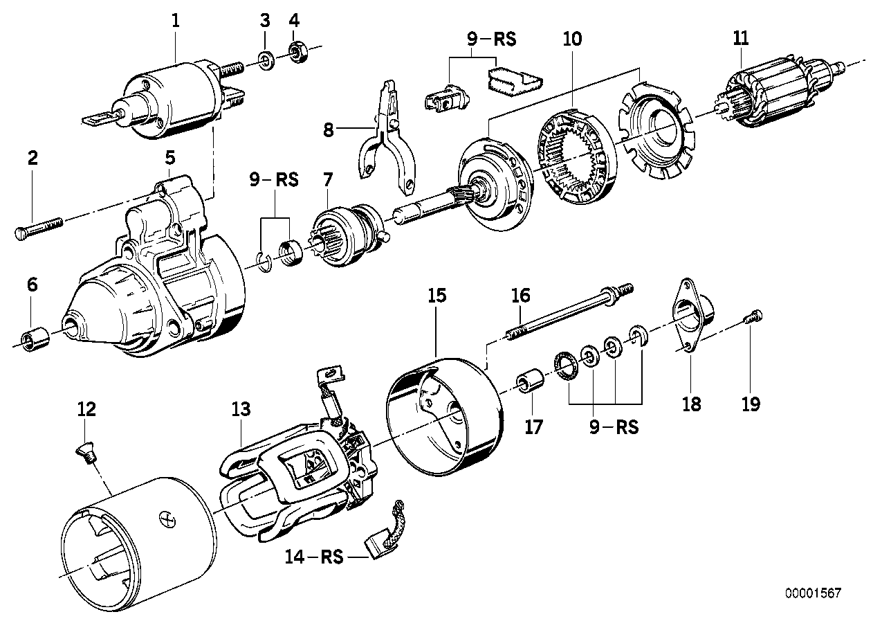 BMW 12 41 1 289 482 - Пусков лост, стартер vvparts.bg