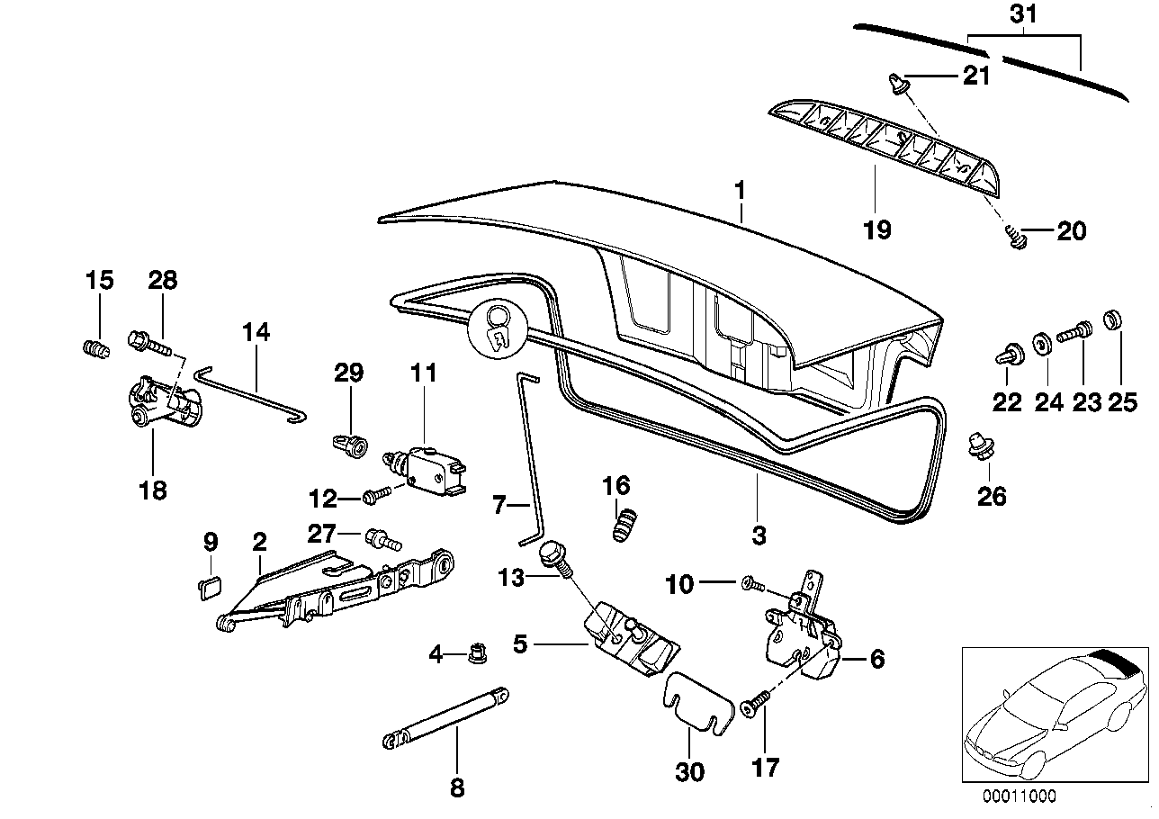 BMW 5124.1960.862 - Газов амортисьор, багажно / товарно пространство vvparts.bg