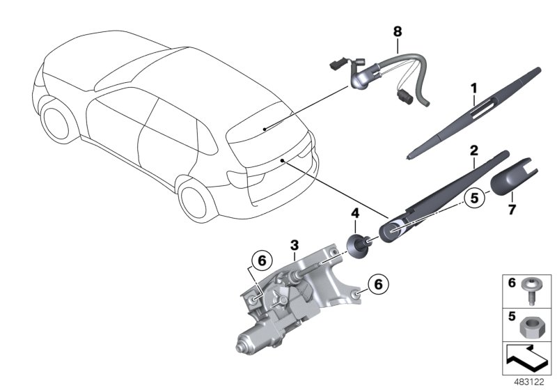 BMW 61627294430 - Рамо на чистачка, почистване на стъклата vvparts.bg