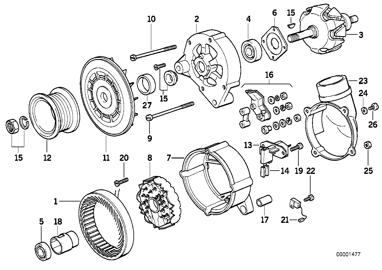 BMW 12 31 1 738 103 - Генератор vvparts.bg