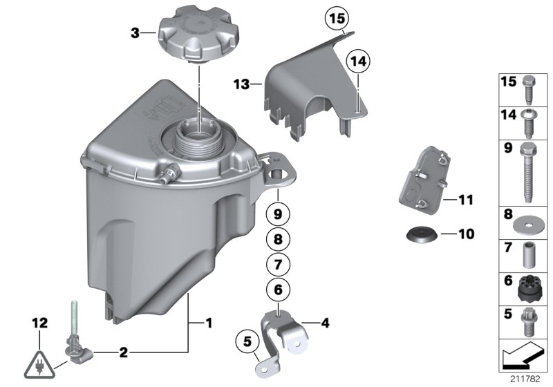 BMW (BRILLIANCE) 17 11 7639 020 - Капачка, резервоар за охладителна течност vvparts.bg