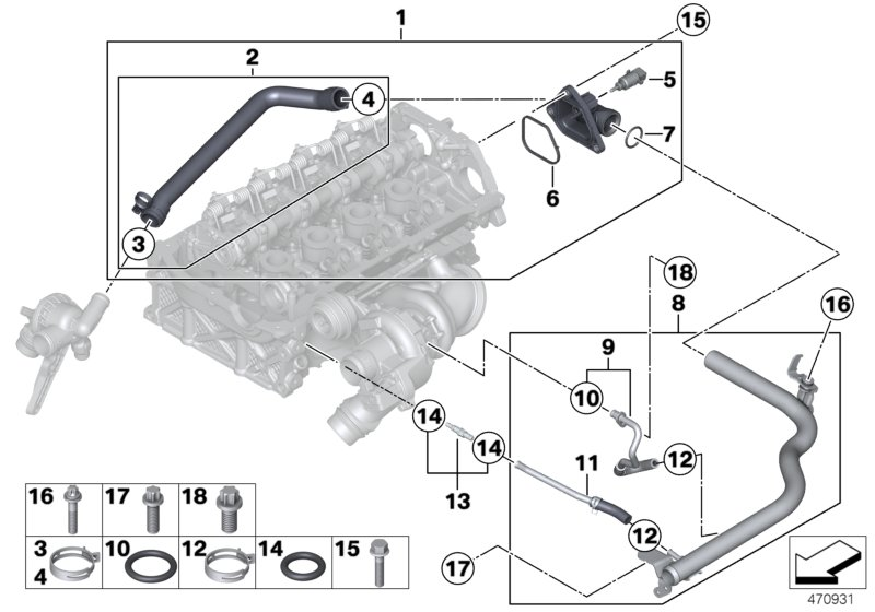 BMW 11 53 7 600 586 - Маркуч на радиатора vvparts.bg