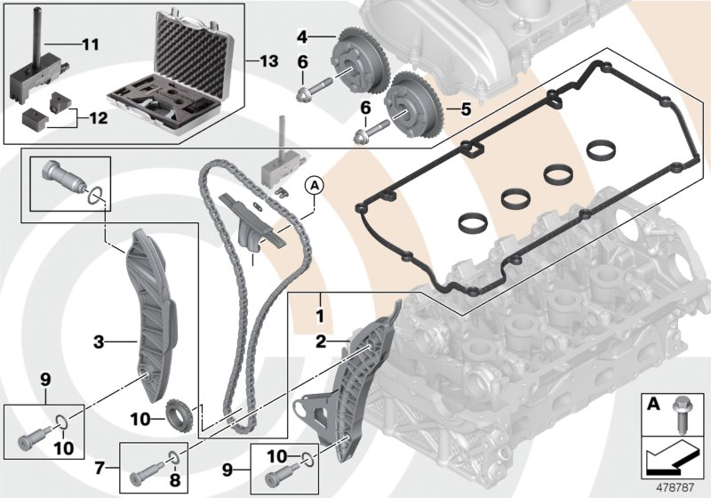 BMW 1131 7 533 879 - Комплект ангренажна верига vvparts.bg