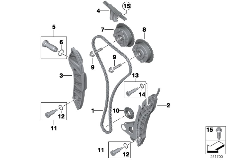 BMW 11 31 7 631 972 - Комплект ангренажна верига vvparts.bg