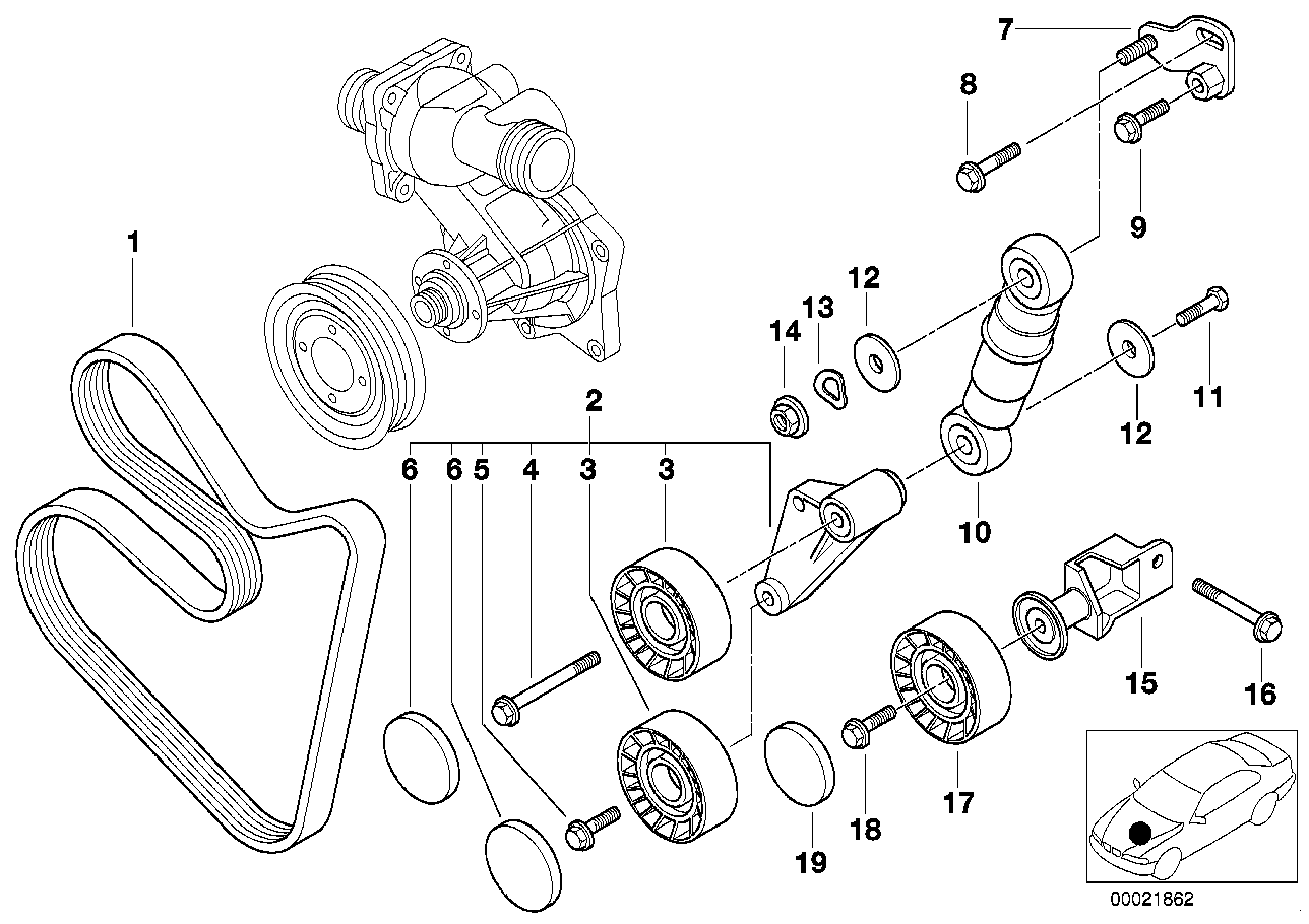 BMW 11287833264 - Пистов ремък vvparts.bg