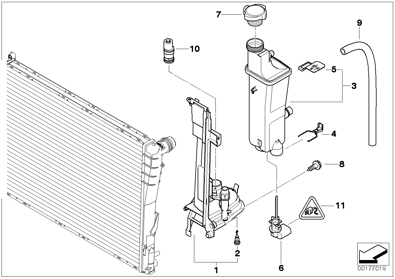 BMW 17 11 7 573 780 - Разширителен съд, охладителна течност vvparts.bg