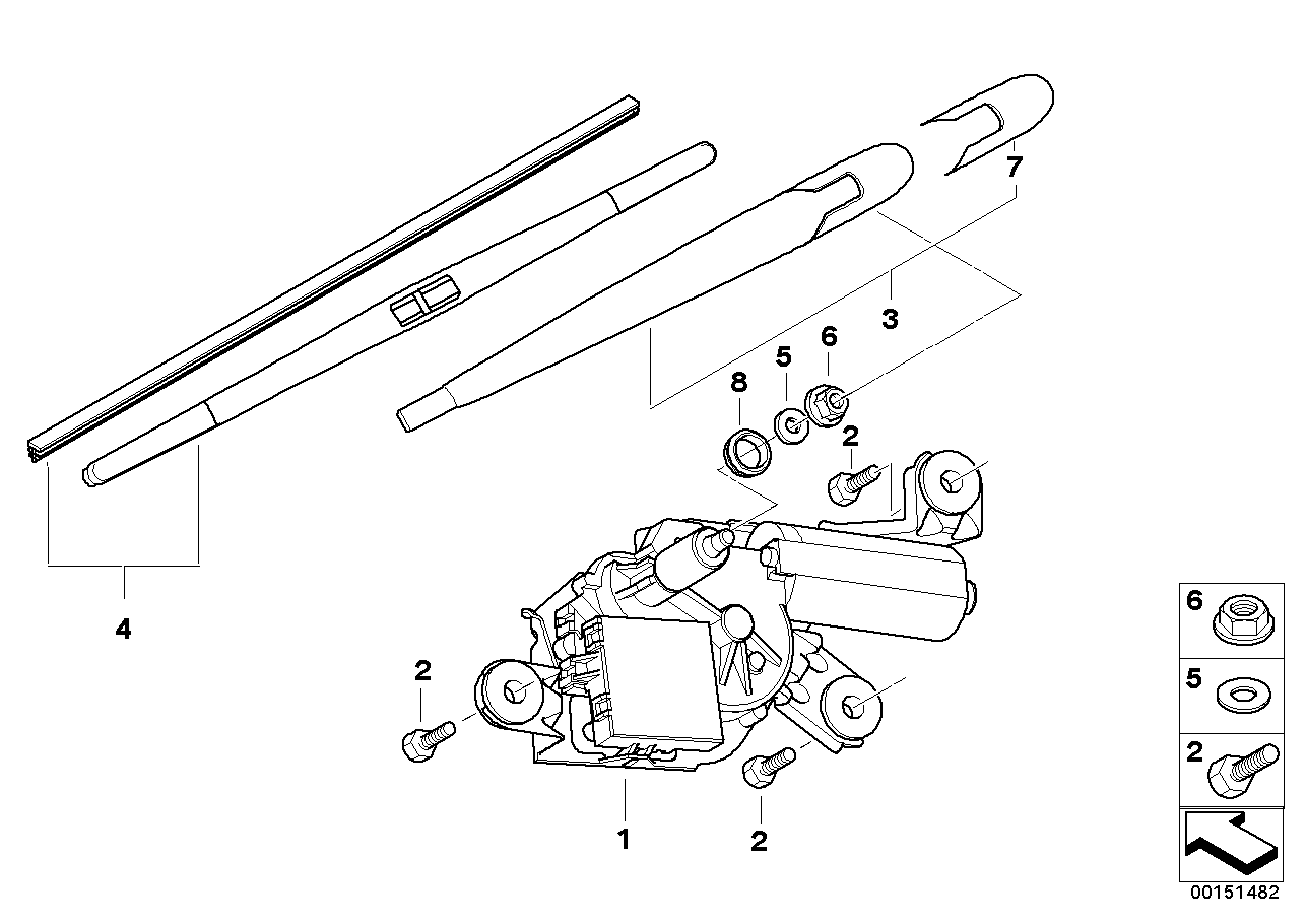 BMW 6162 3 400 708 - Рамо на чистачка, почистване на стъклата vvparts.bg